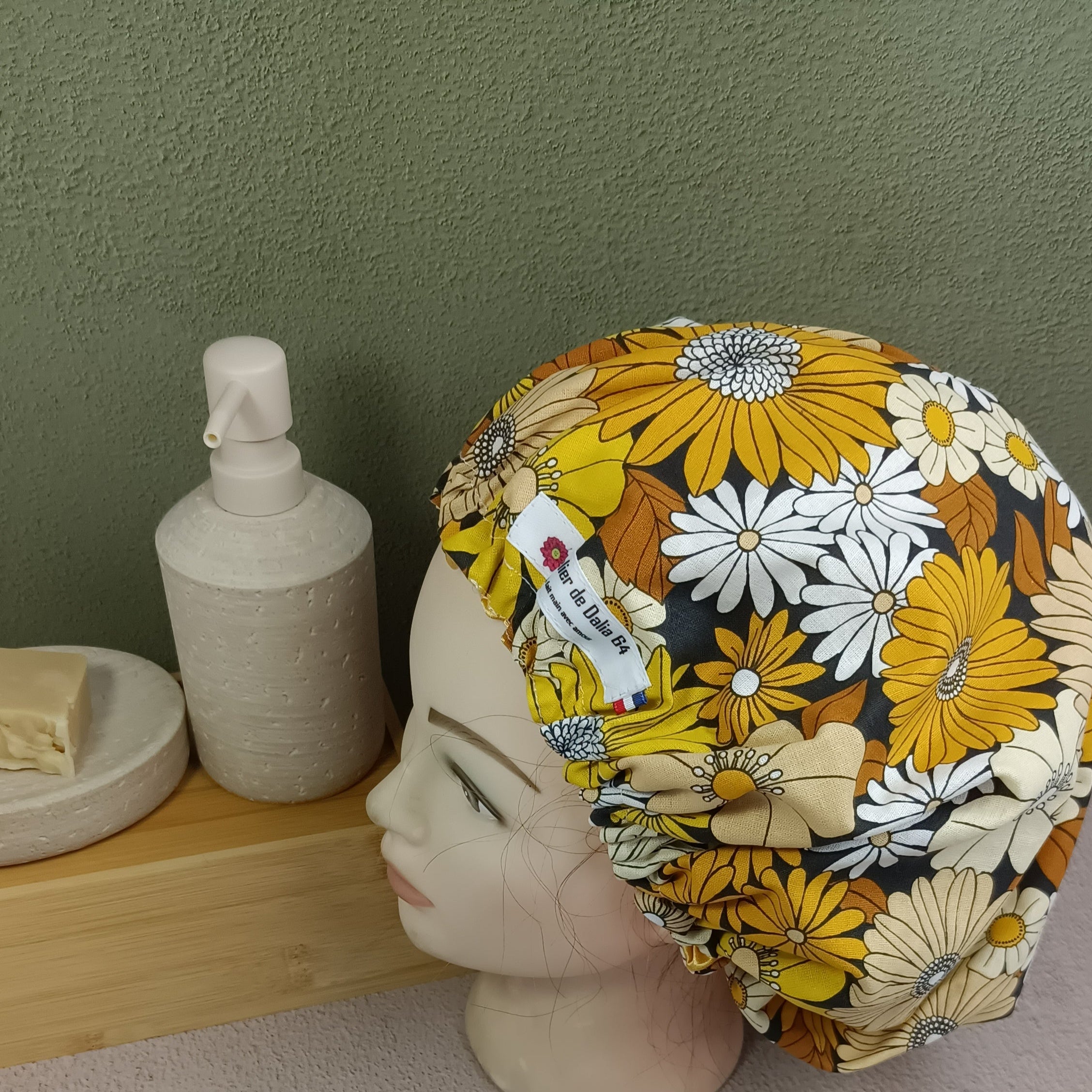 Bonnet de soin cheveux Ibiza jaune
