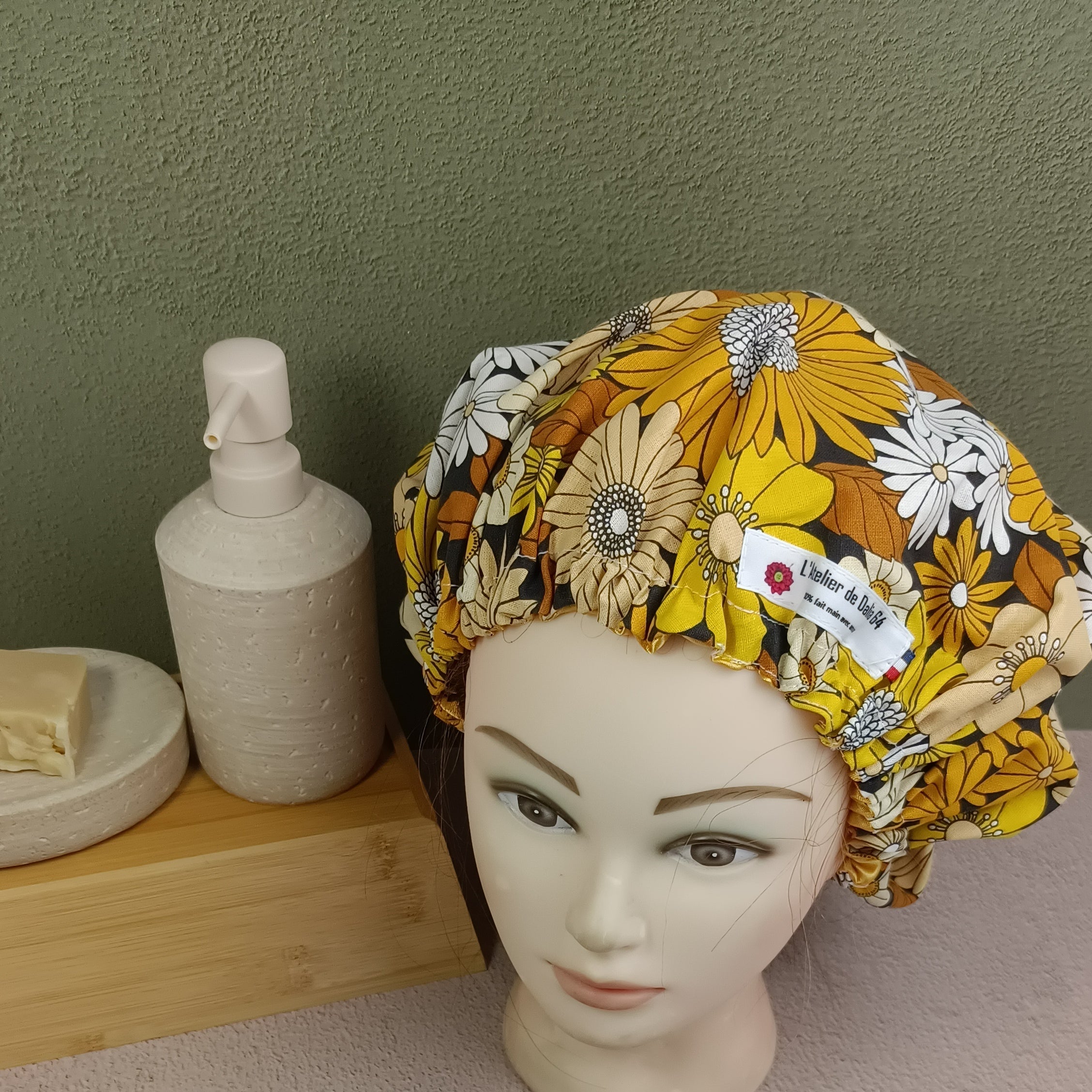 Bonnet de soin cheveux Ibiza jaune
