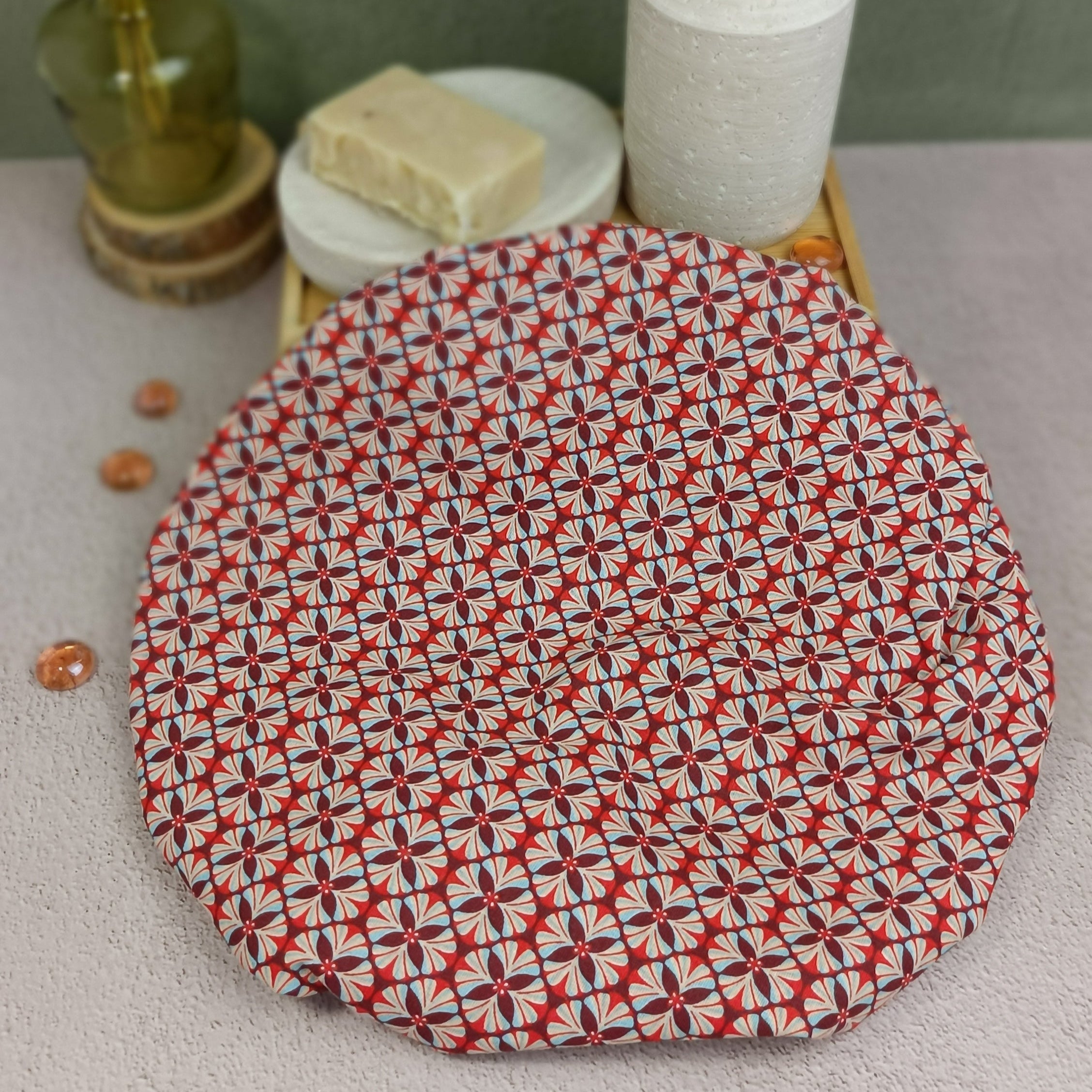 Bonnet de soin cheveux eugene rouge