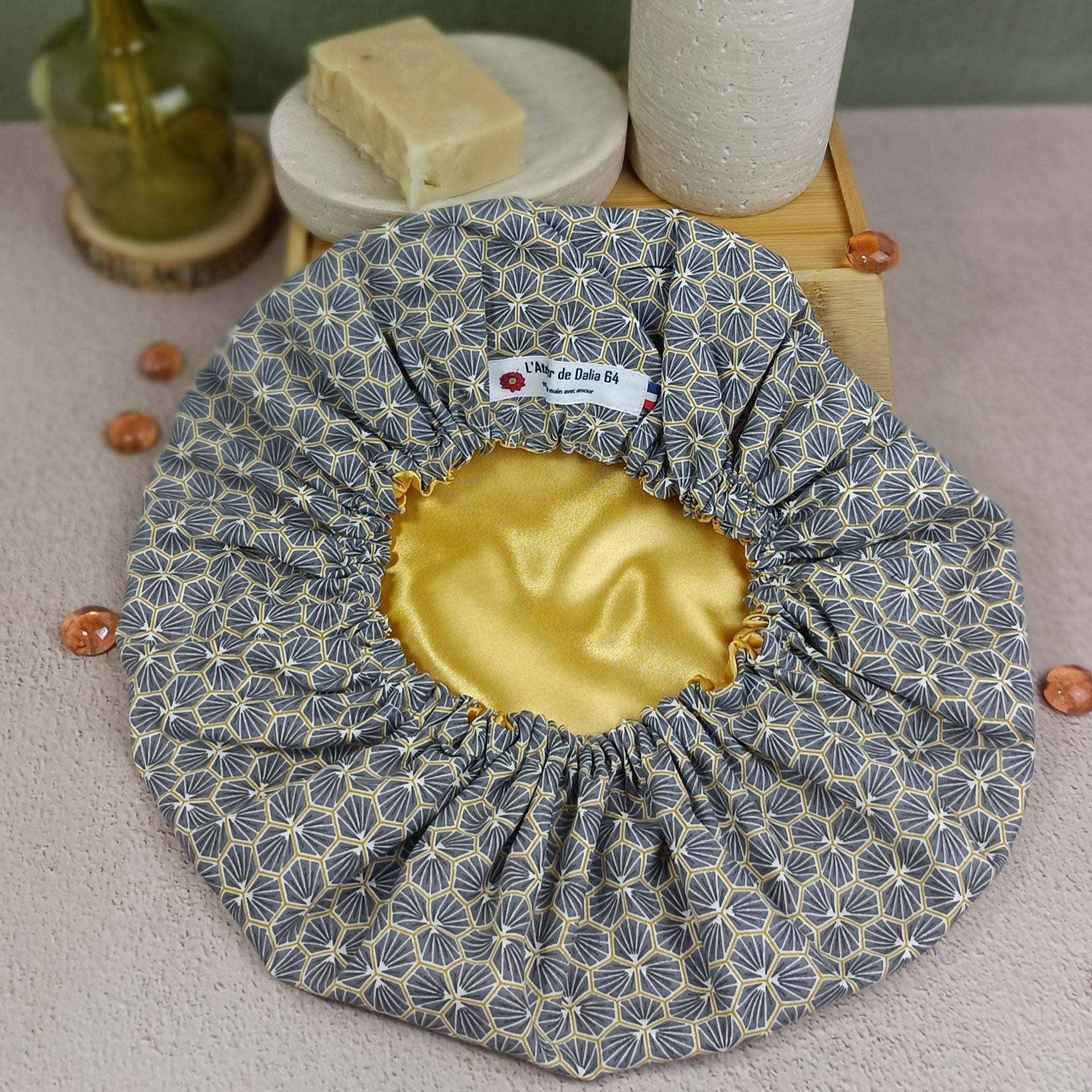 Bonnet de soin cheveux riad ardoise