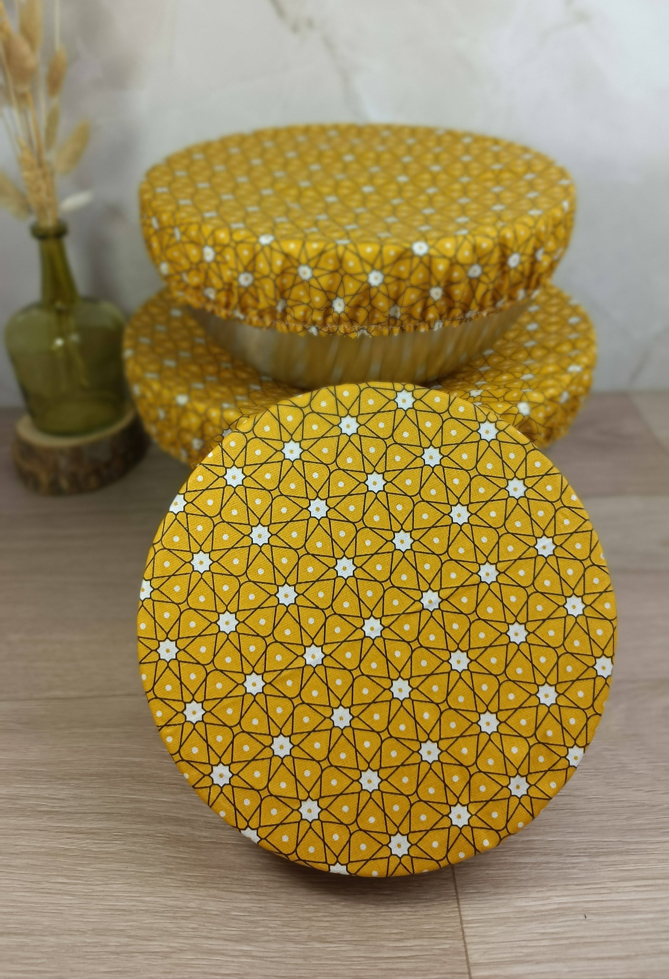 Couvre plats/bols céramik jaune
