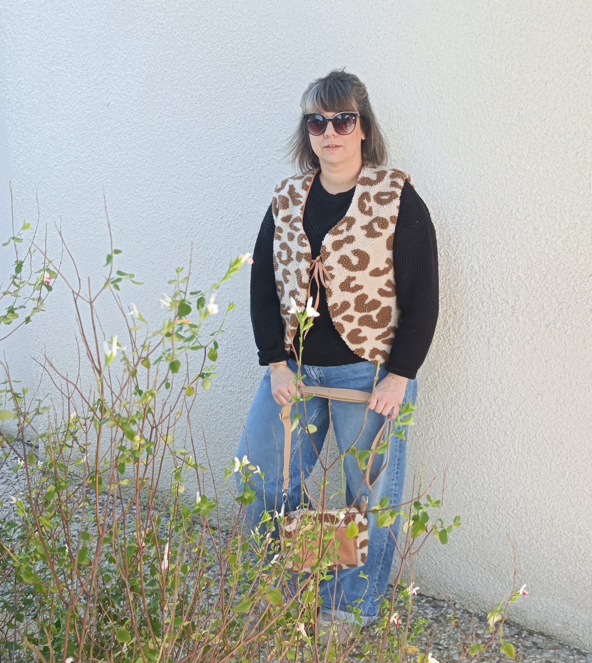 Gilet berger adulte léopard