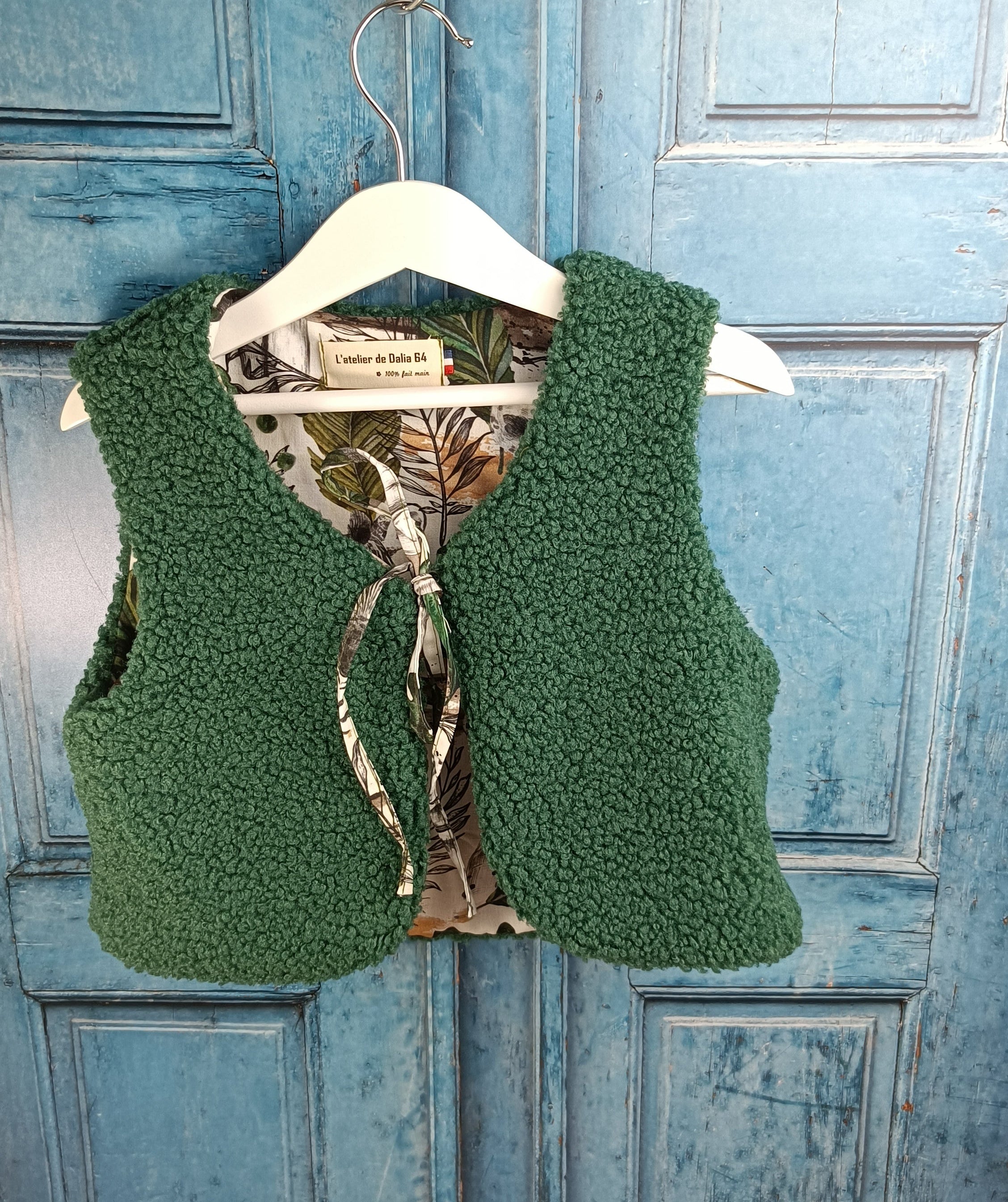 Gilet berger jungle vert enfant