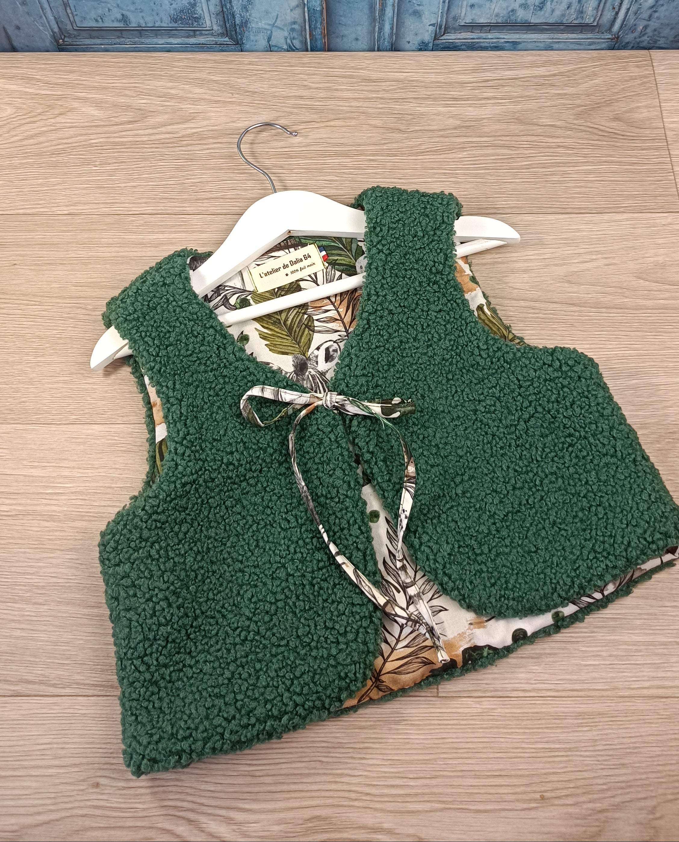 Gilet berger jungle vert enfant