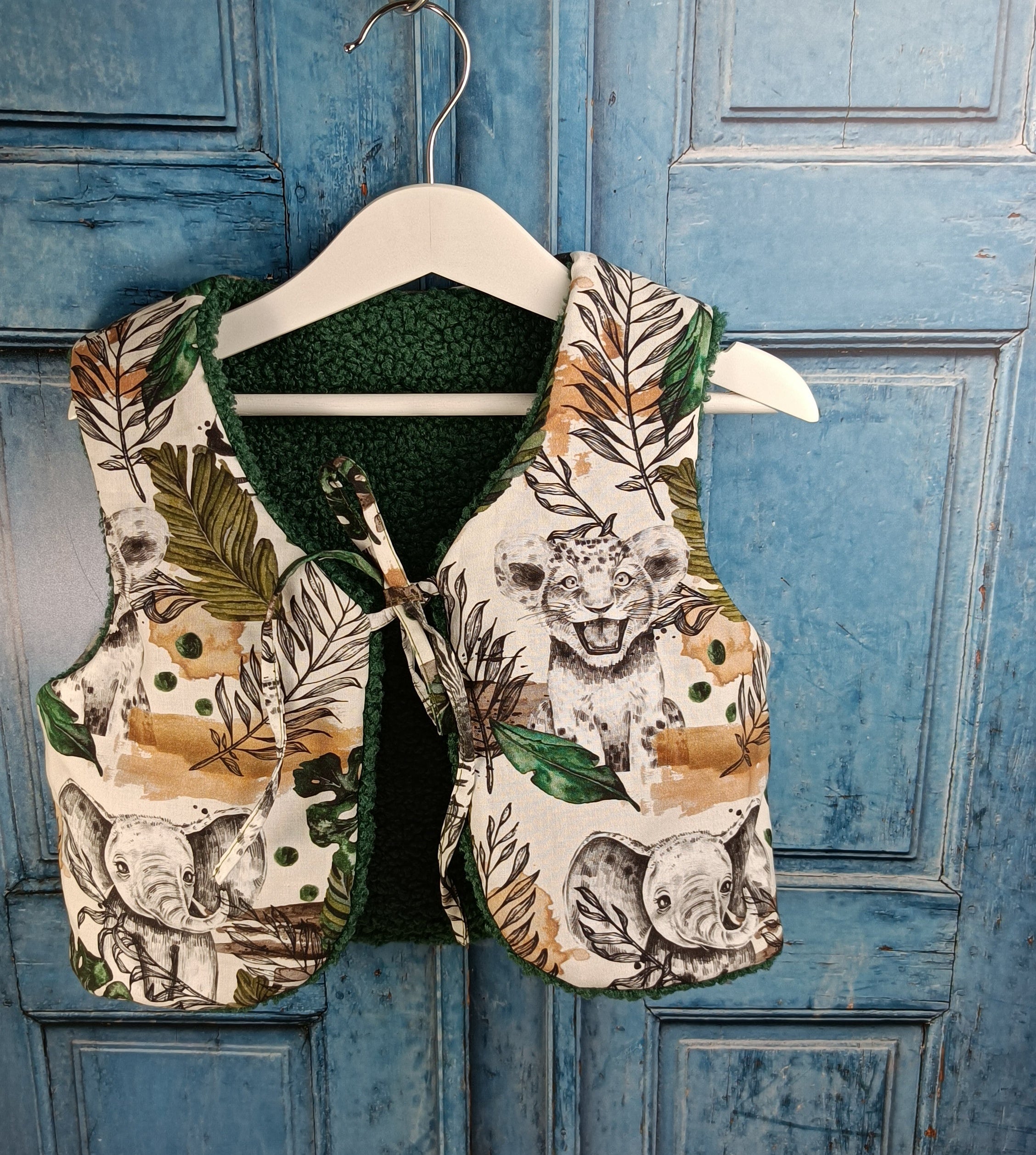 Gilet berger jungle vert enfant