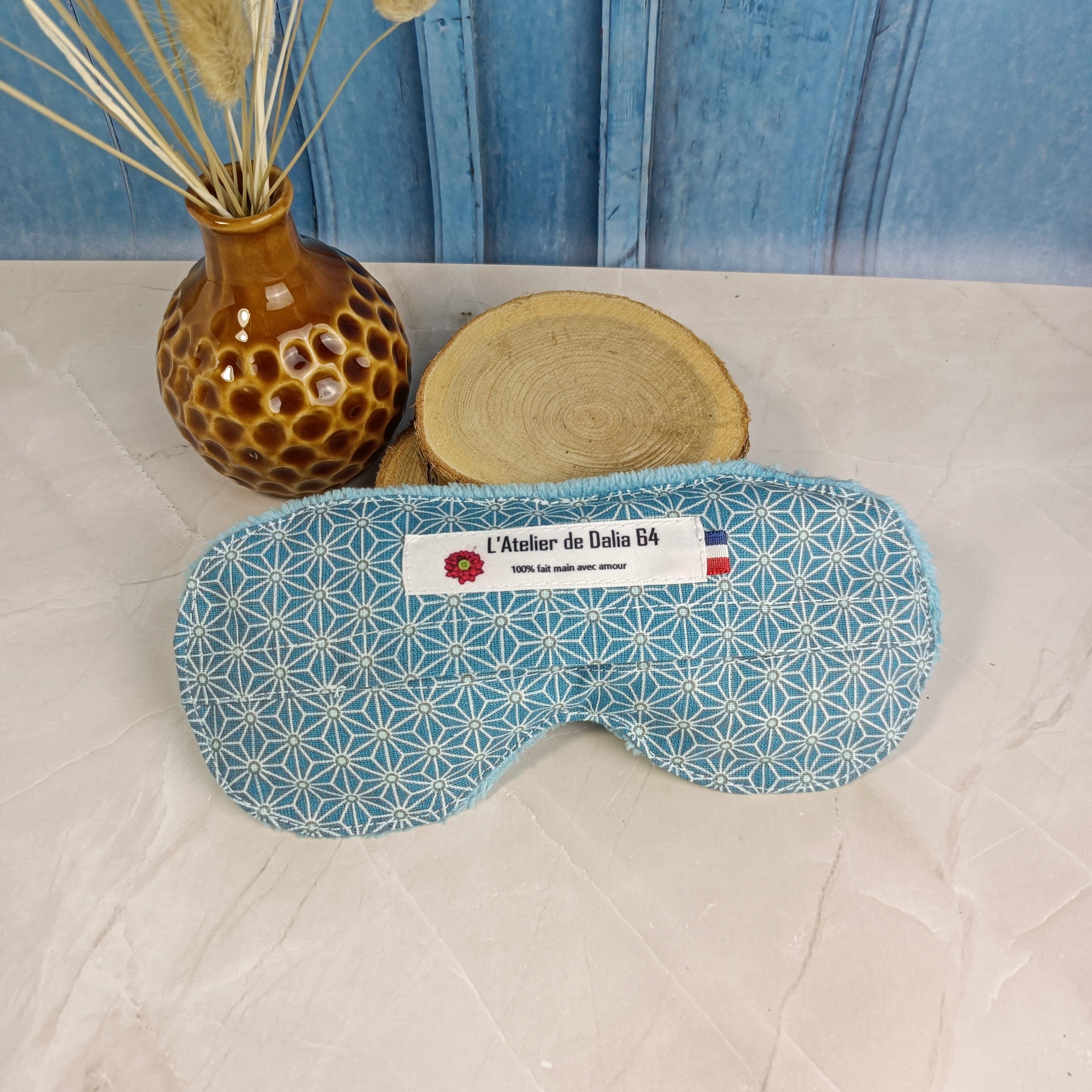 Masques relaxant pour les yeux déhoussable - SAKI - bleu clair