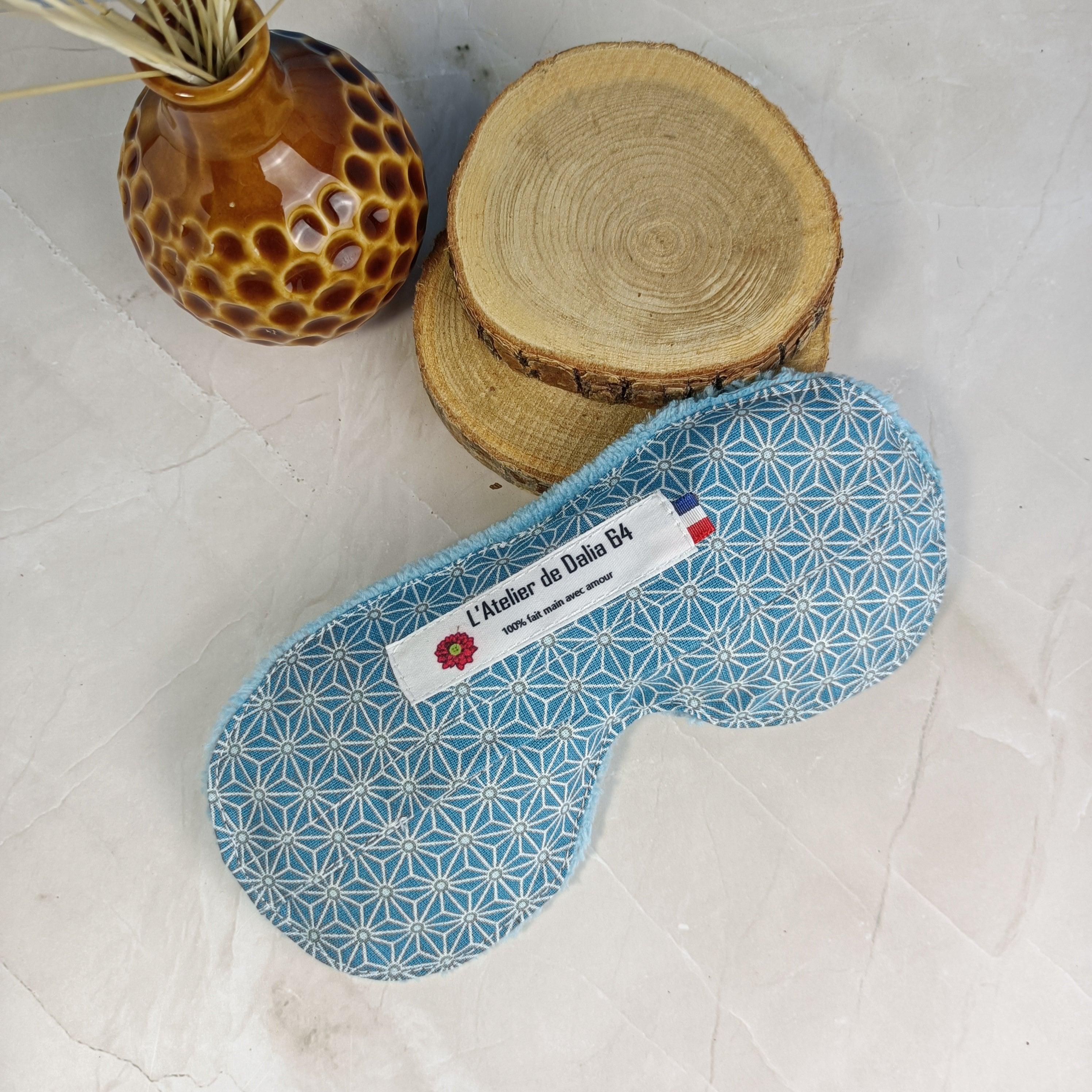 Masques relaxant pour les yeux déhoussable - SAKI - bleu clair