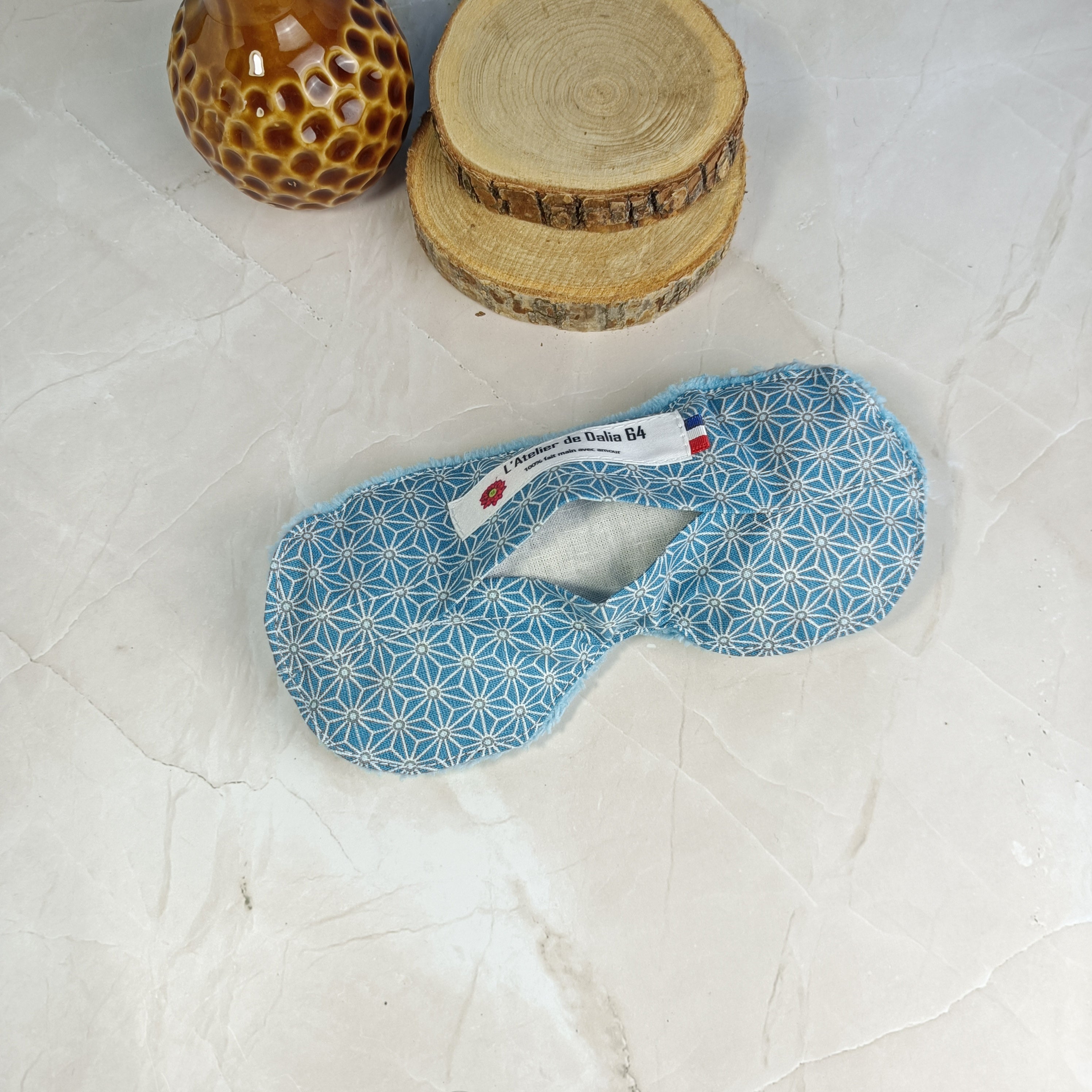 Masques relaxant pour les yeux déhoussable - SAKI - bleu clair