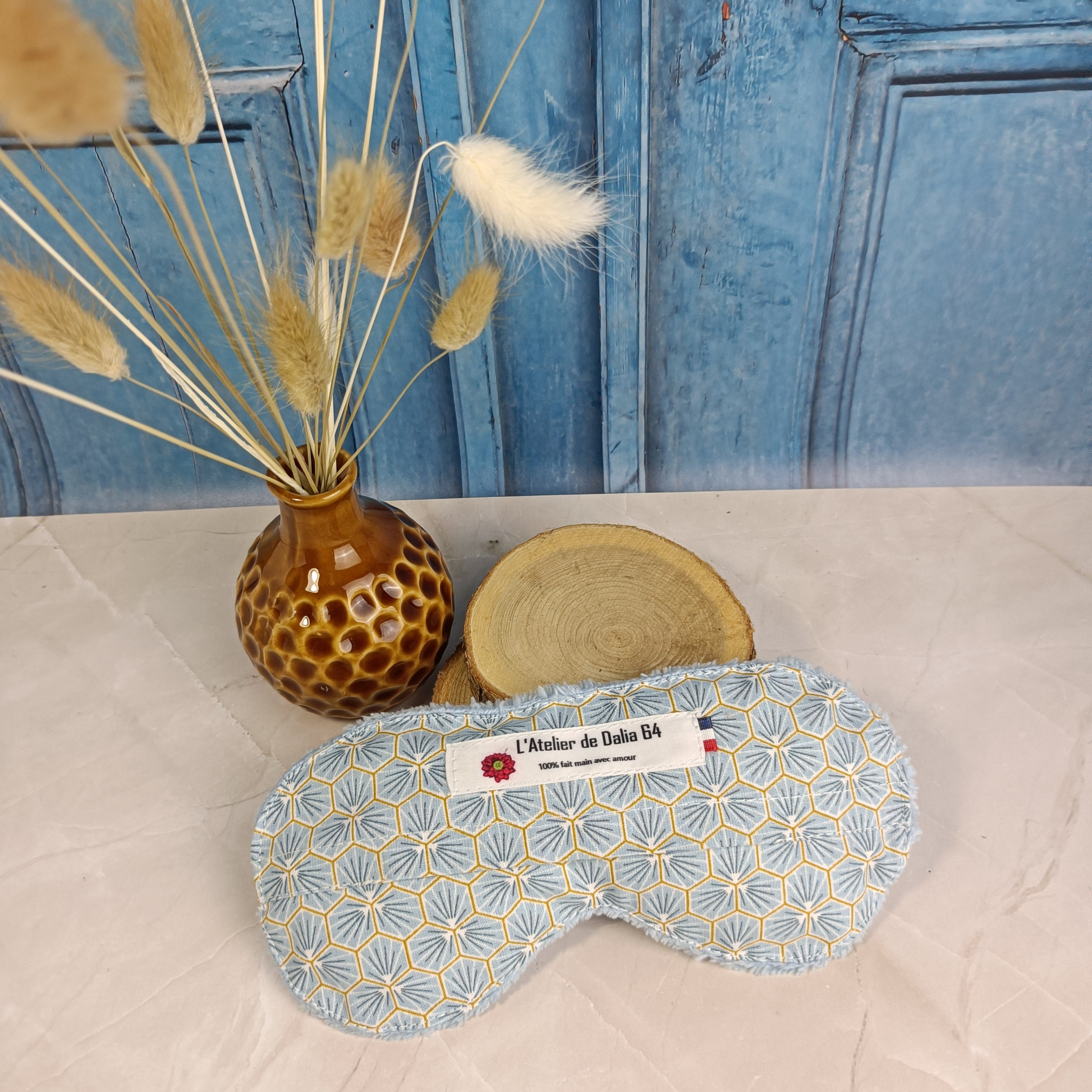 Masques relaxant pour les yeux déhoussable - RIAD - bleu clair