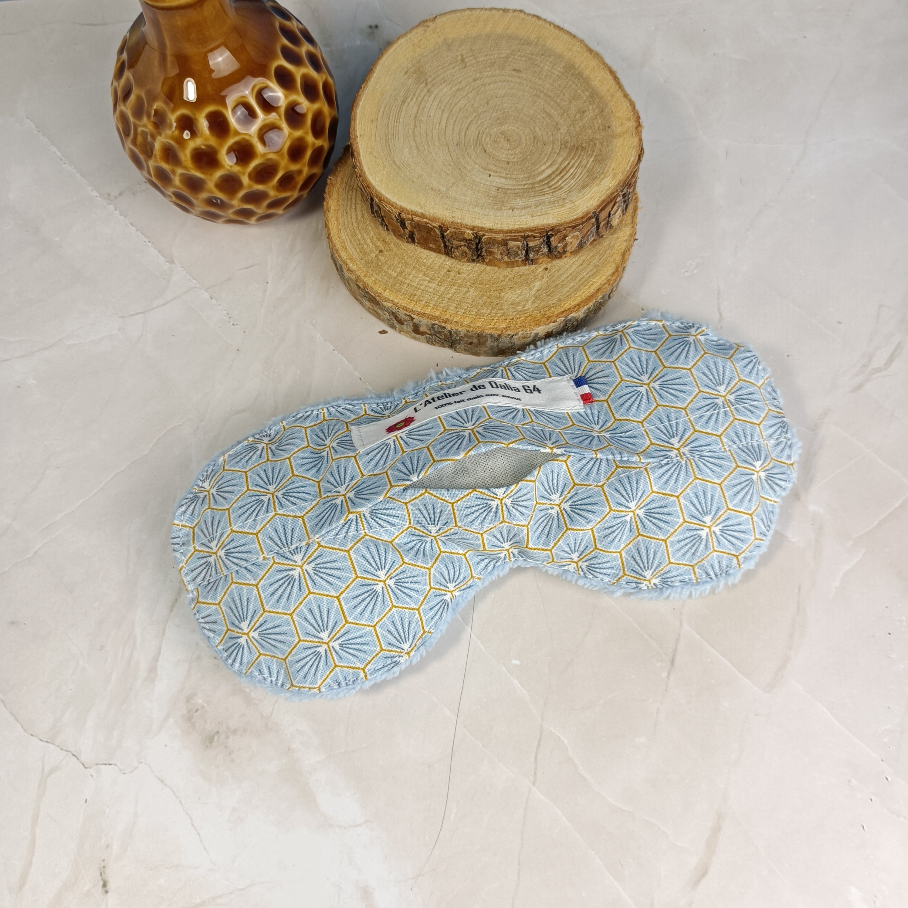 Masques relaxant pour les yeux déhoussable - RIAD - bleu clair