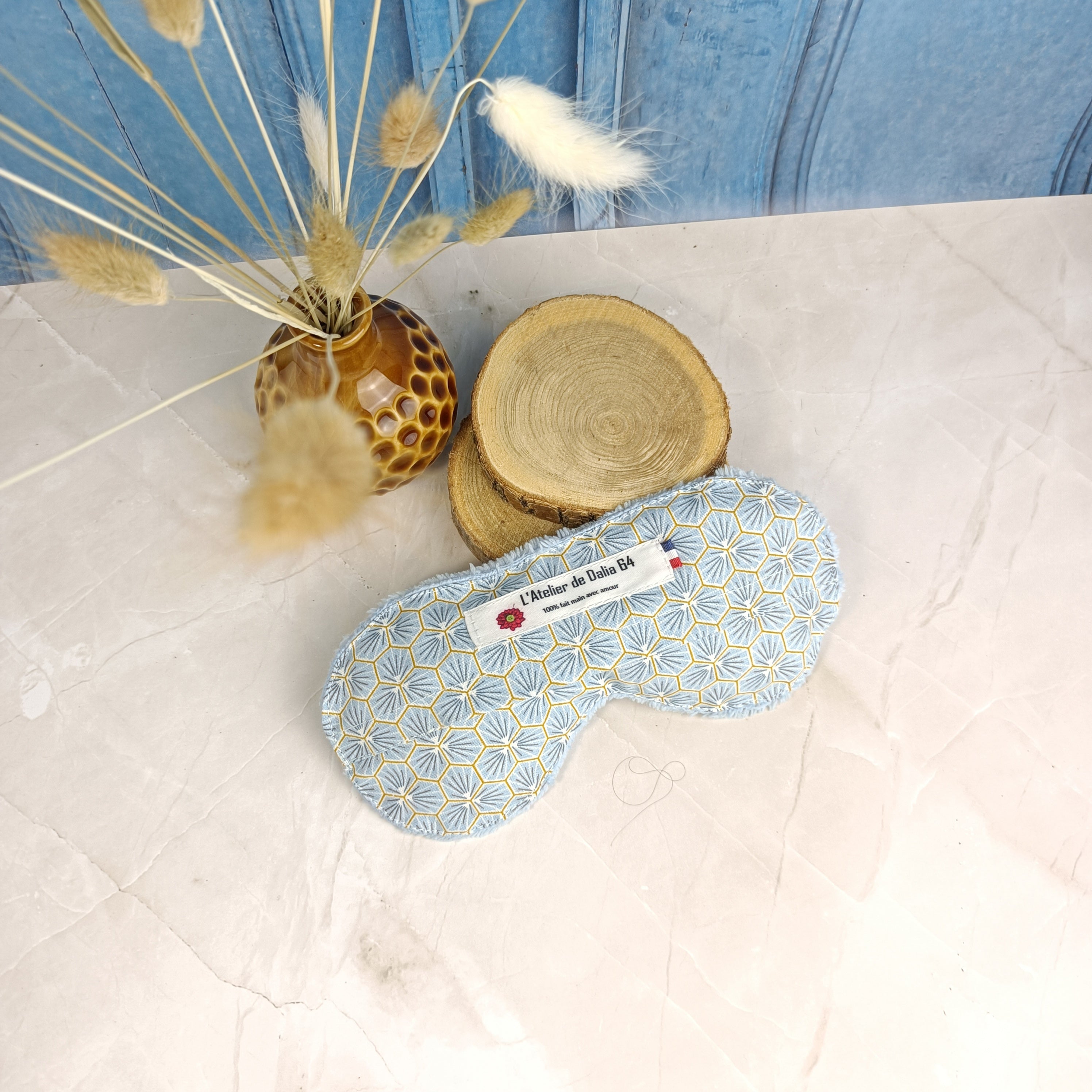 Masques relaxant pour les yeux déhoussable - RIAD - bleu clair