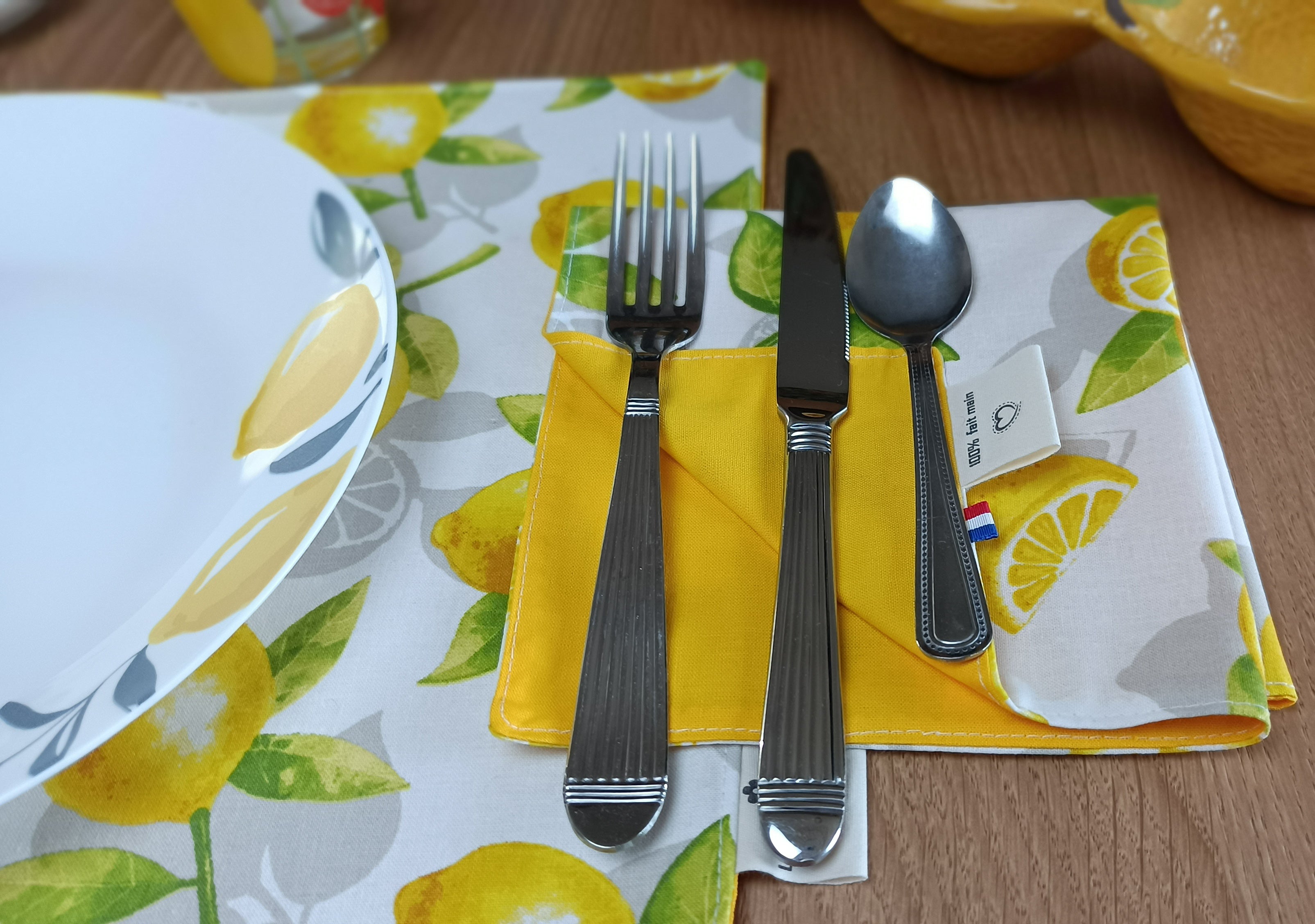 Serviettes de table - Citron