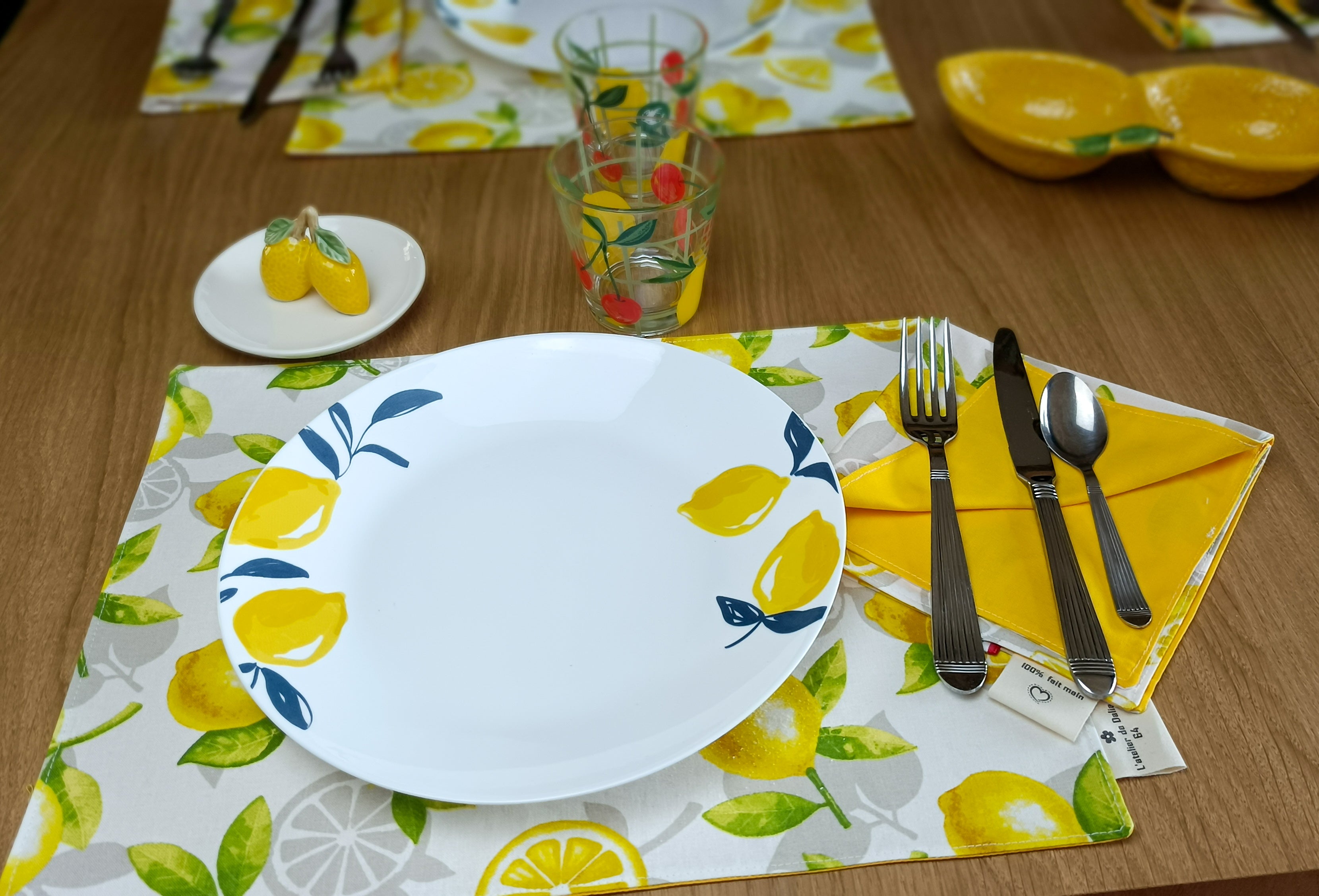 Set de table lavable - Citron