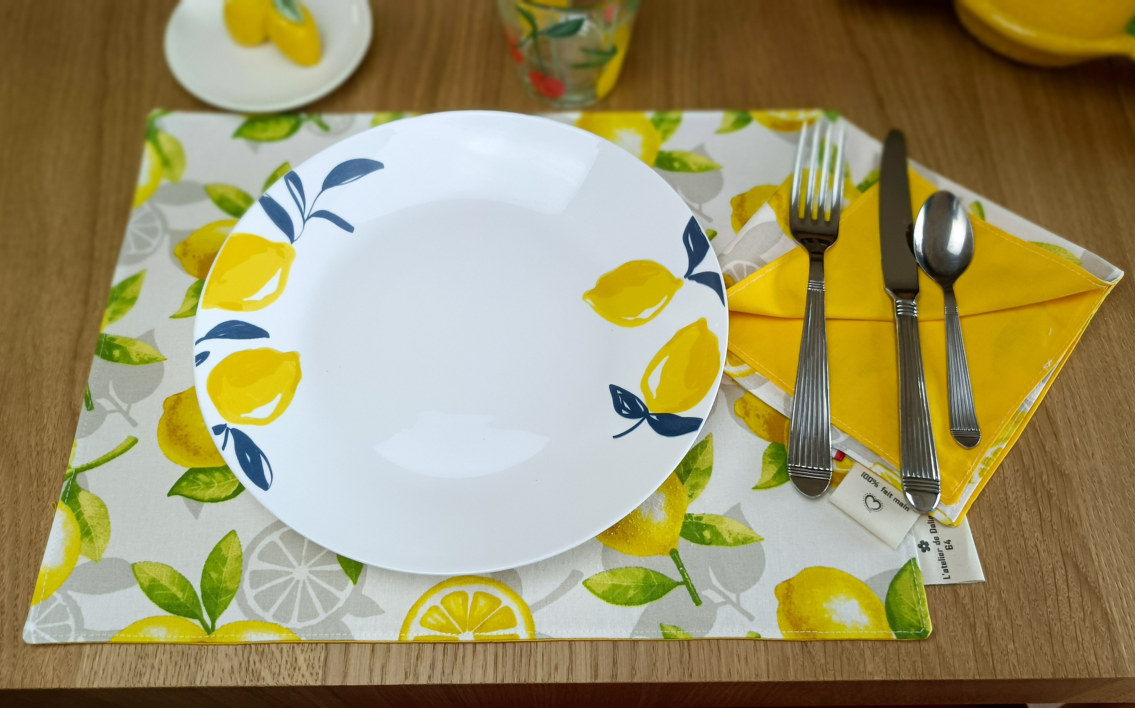 Set de table lavable - Citron