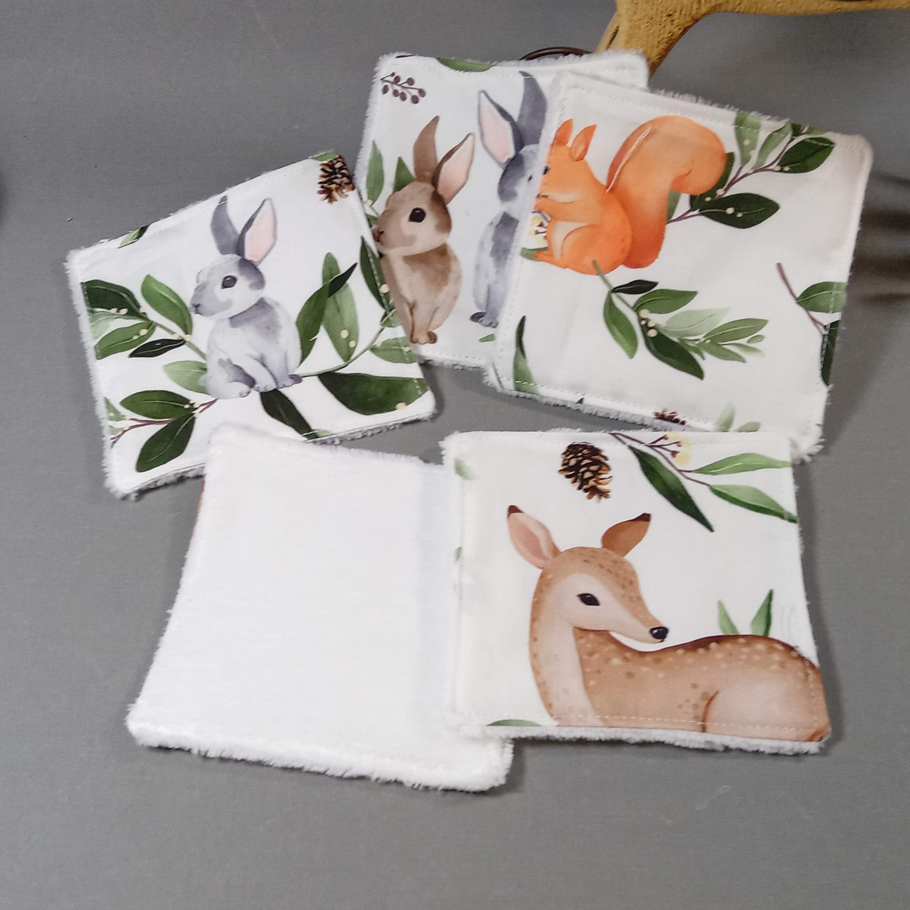 Lingettes bébé lavables personnalisable