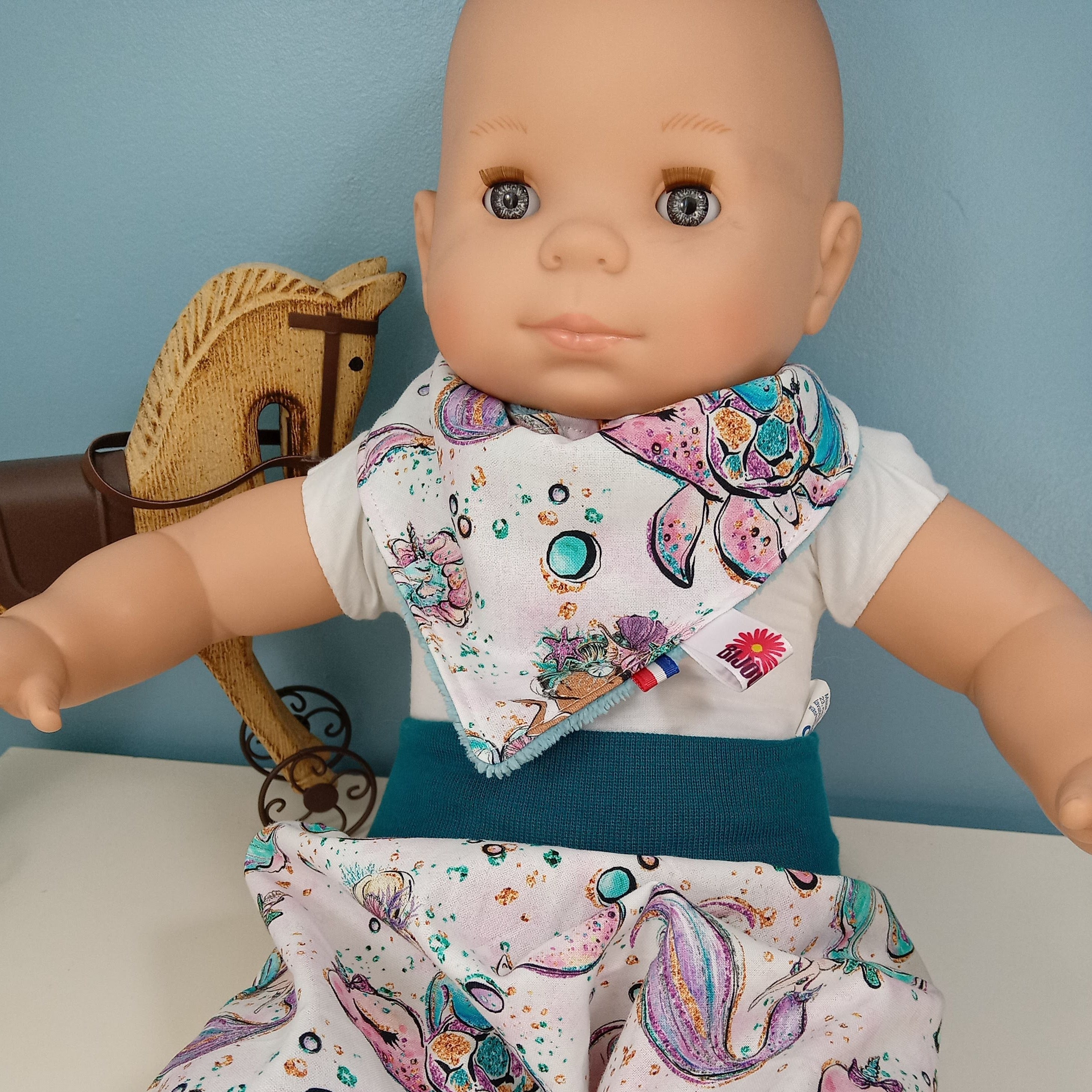 Bavoir bandana bébé personnalisable