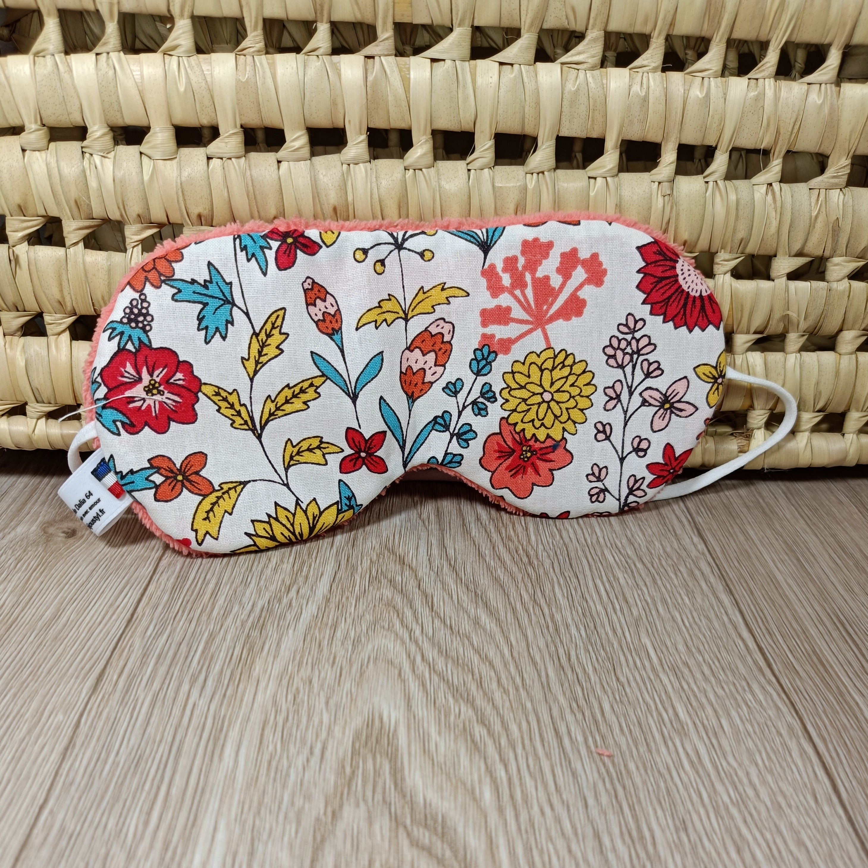 masque de nuit fleuri coté yeux en éponge bambou très douce