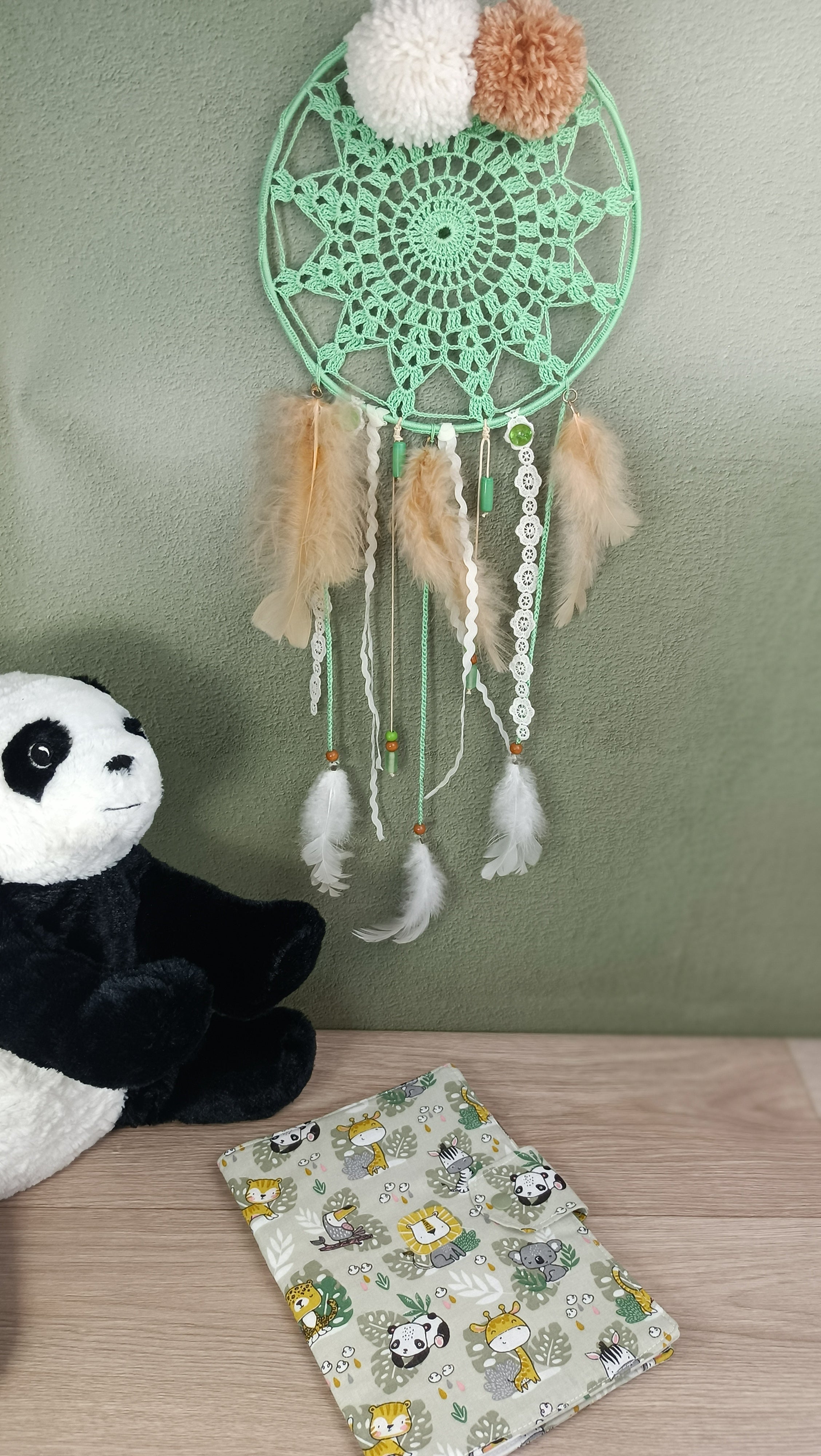 Protège carnet de santé - Collection Petit Panda vert