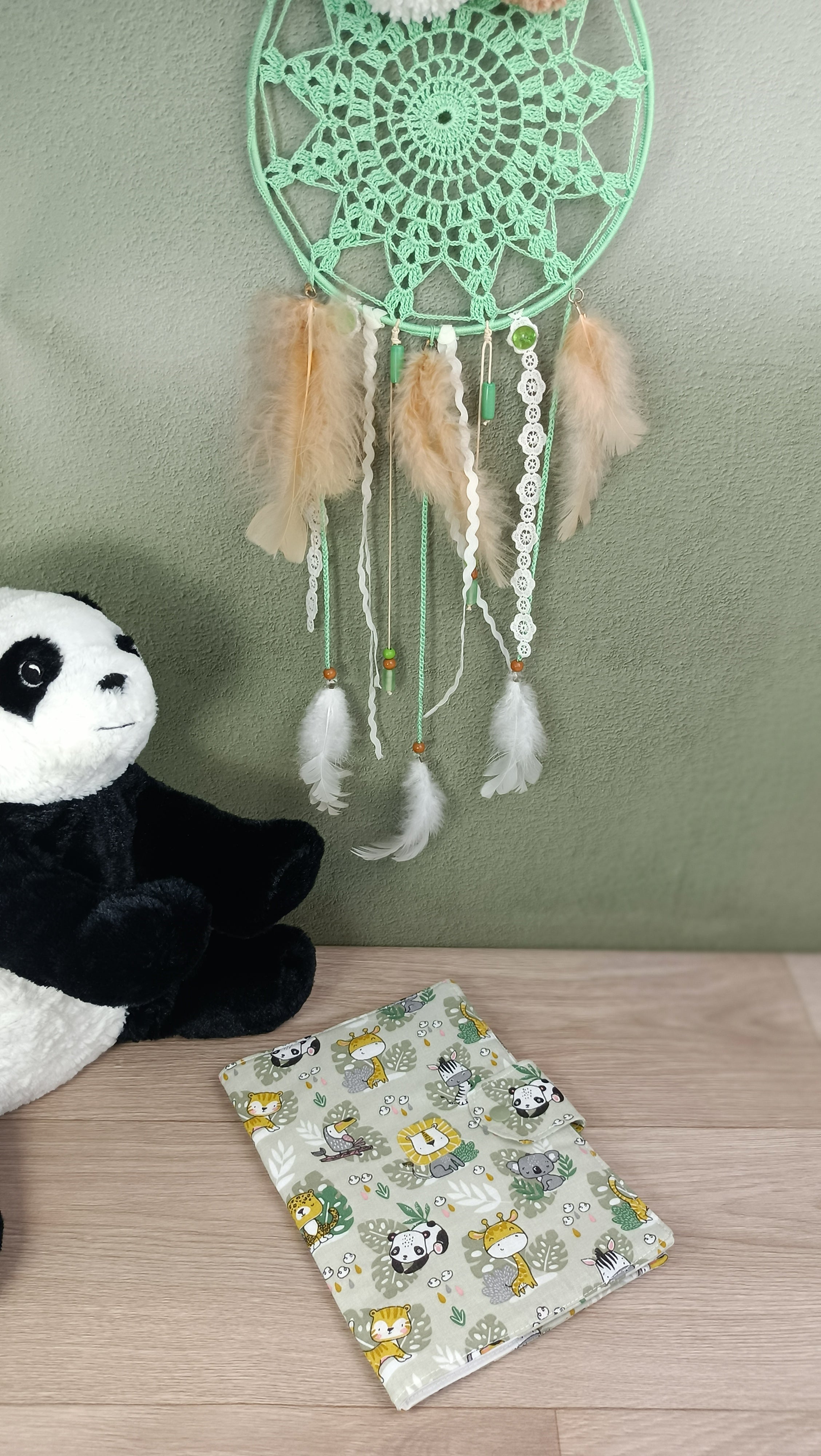 Protège carnet de santé - Collection Petit Panda vert