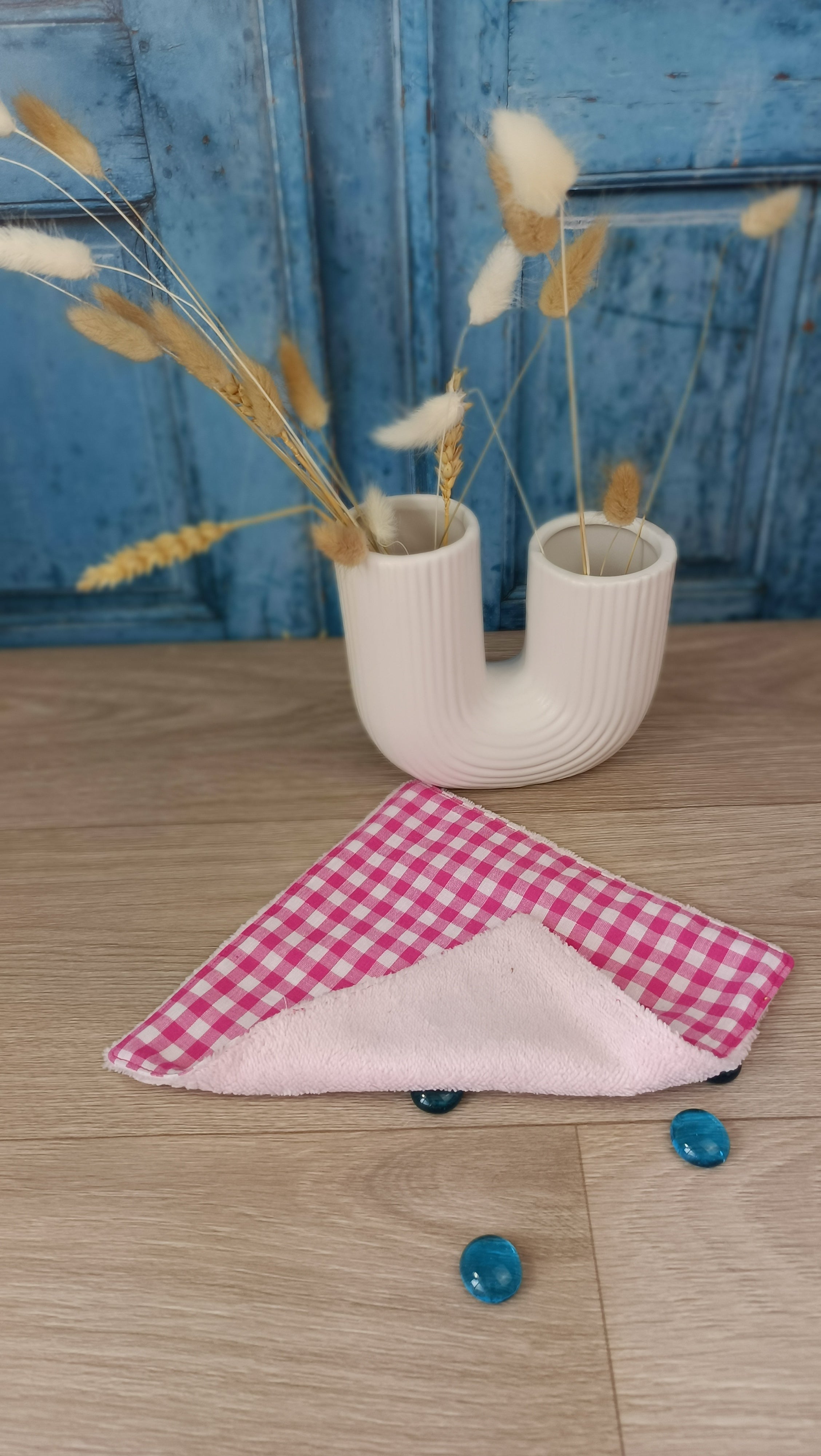 Trousses matelassées maquillage/toilette et accessoires assortis - Vichy fuchsia