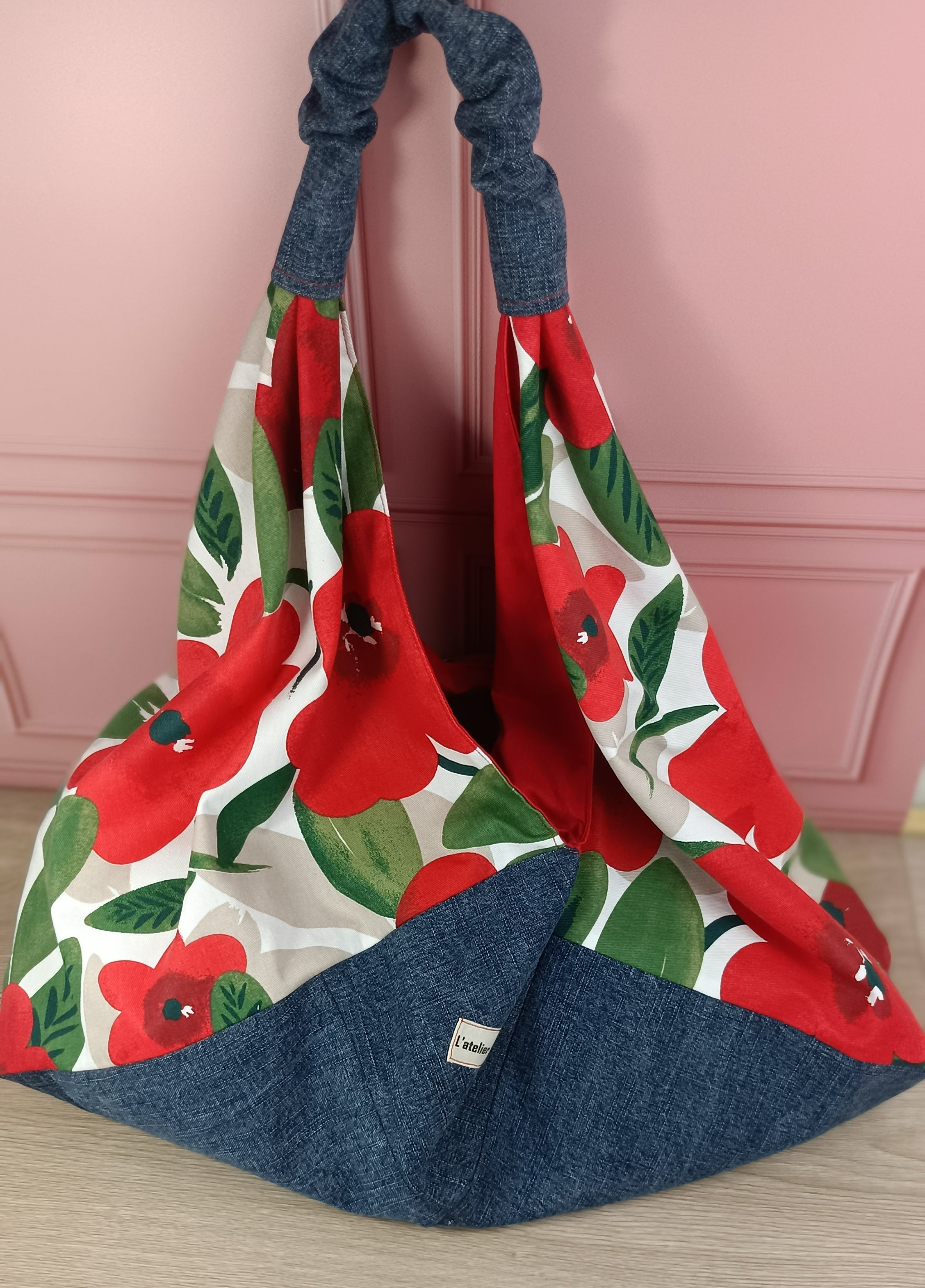Sac à main Origami - Jeans coquelicot
