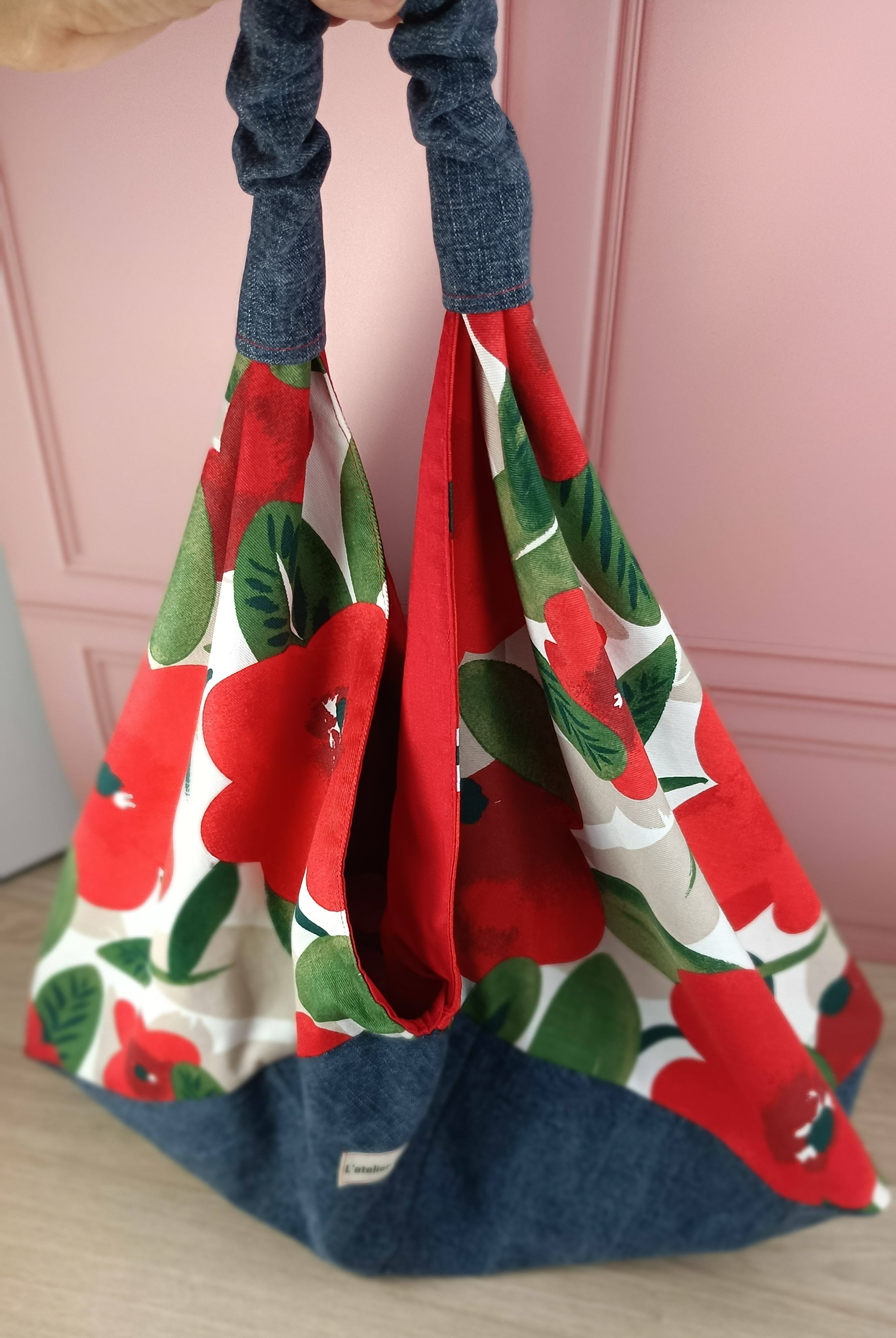 Sac à main Origami - Jeans coquelicot