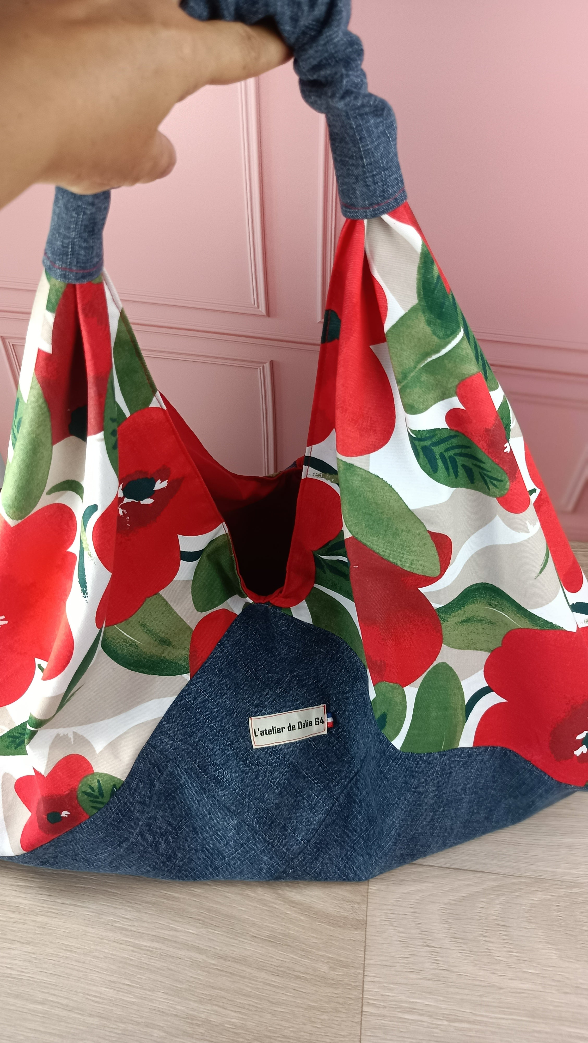 Sac à main Origami - Jeans coquelicot
