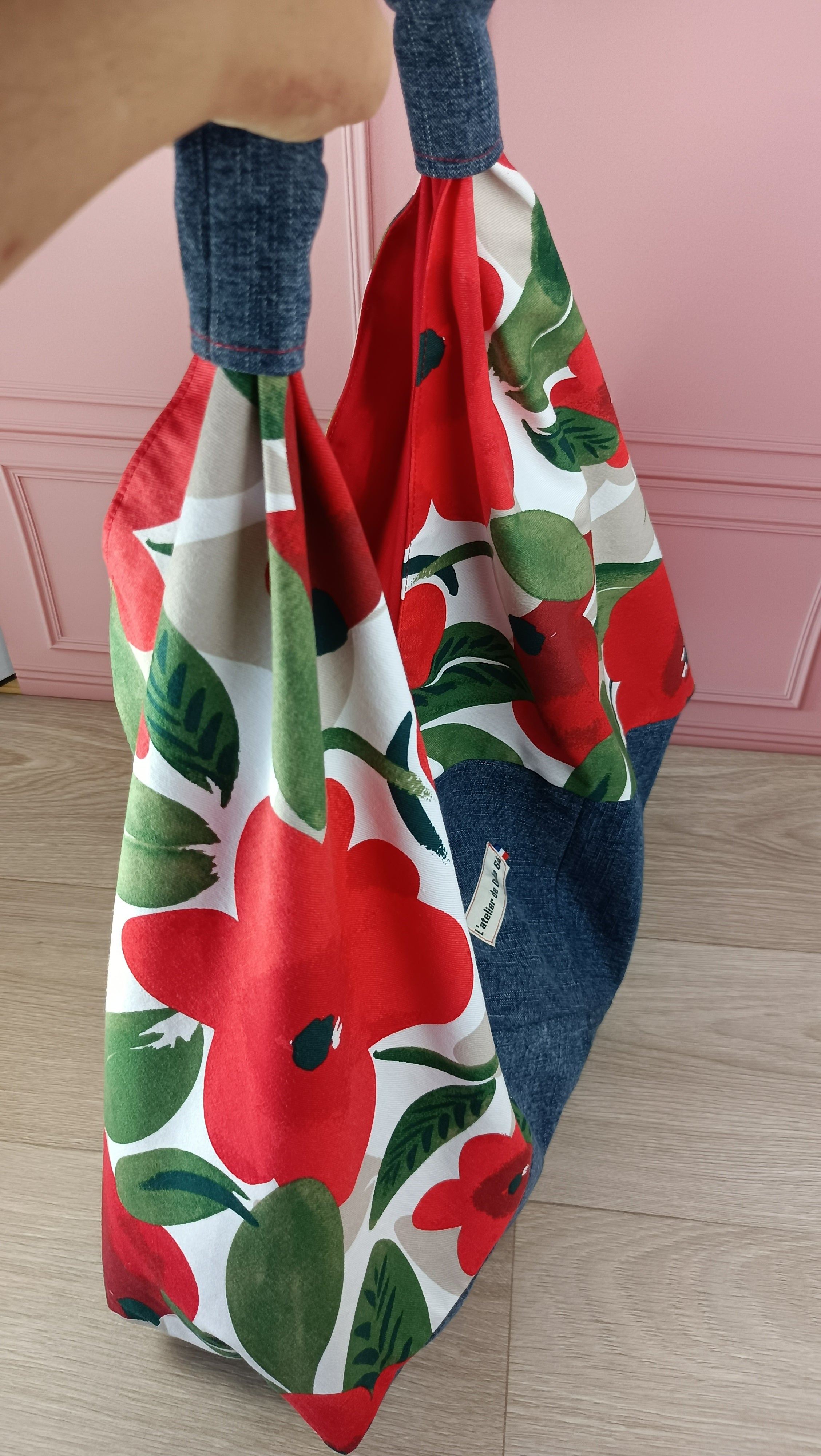 Sac à main Origami - Jeans coquelicot
