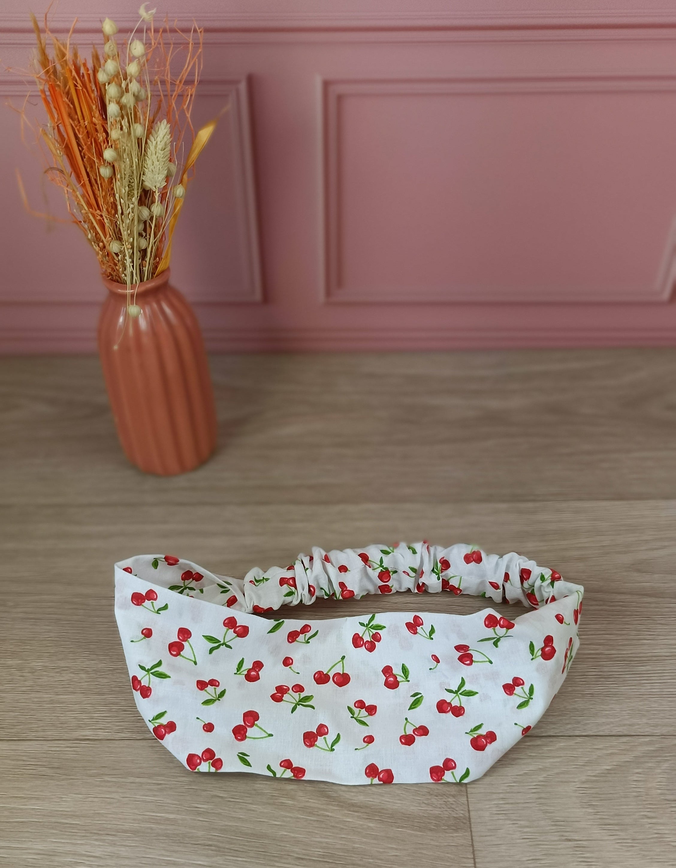 Bandeaux cheveux tissus - Collection cerise