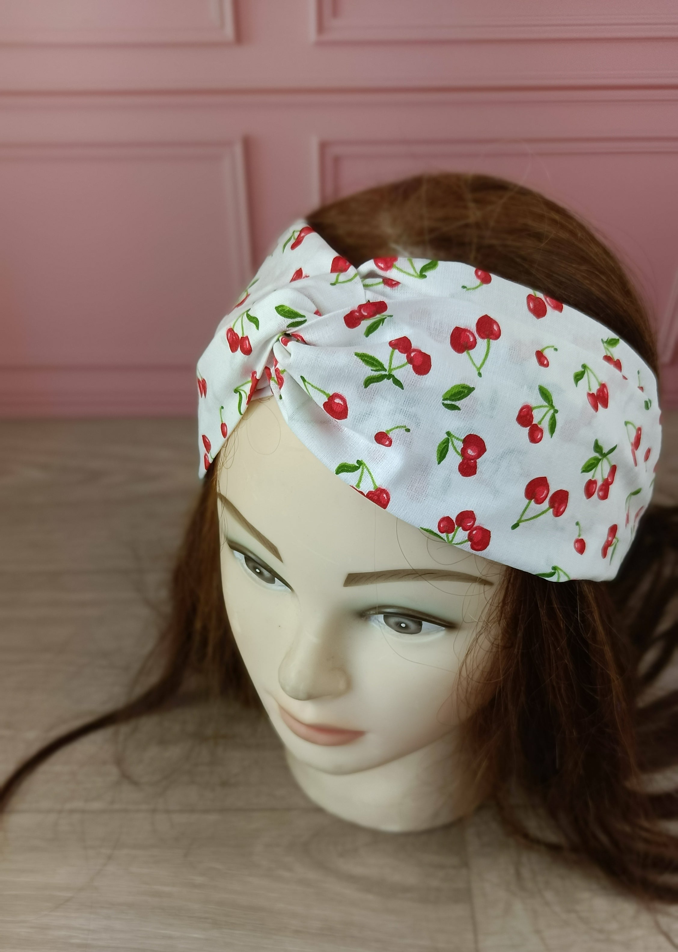 Bandeaux cheveux tissus - Collection cerise