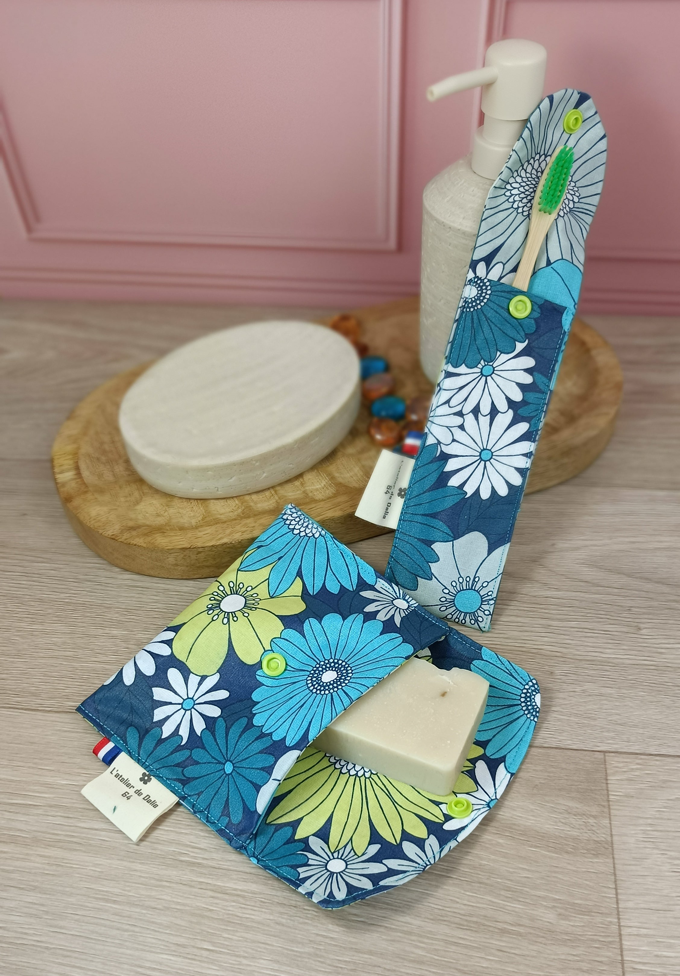 Étuis à brosses à dent et pochettes à savon lavables - Collection Ibiza