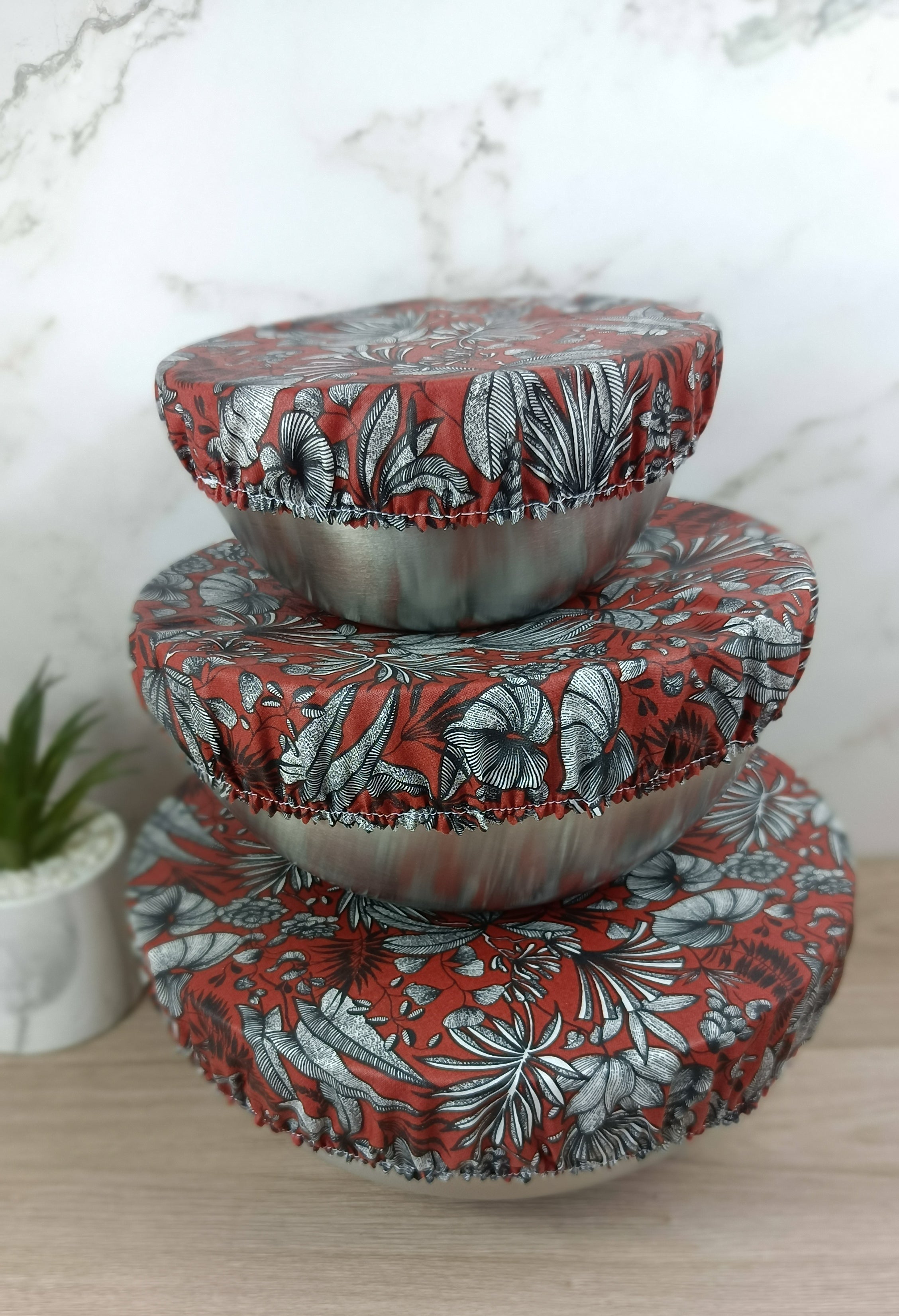 Couvres bols/plats lavables - Collection Fleurigraphie