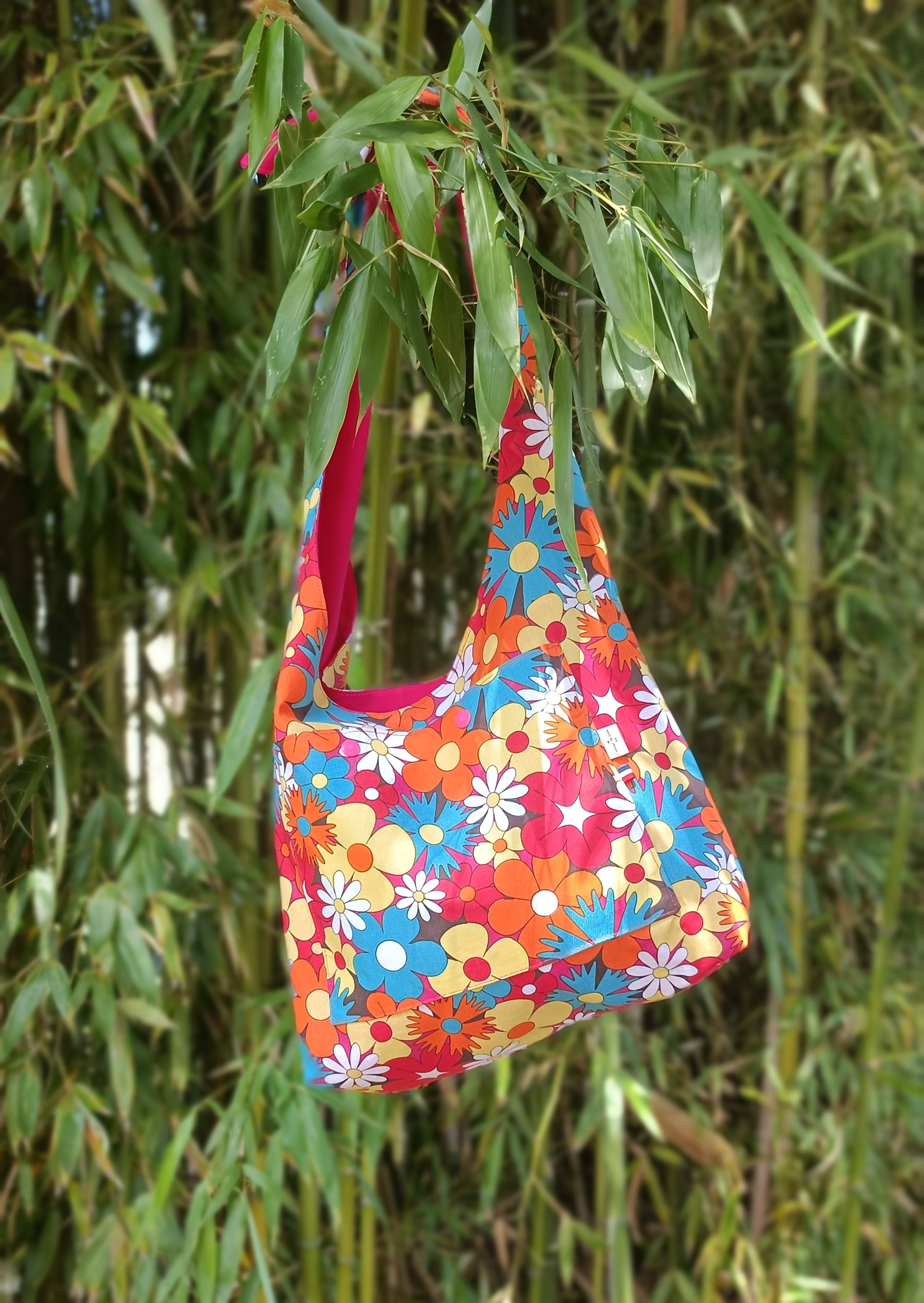Sac bandoulière - BOHO - Fleurs XXL multi
