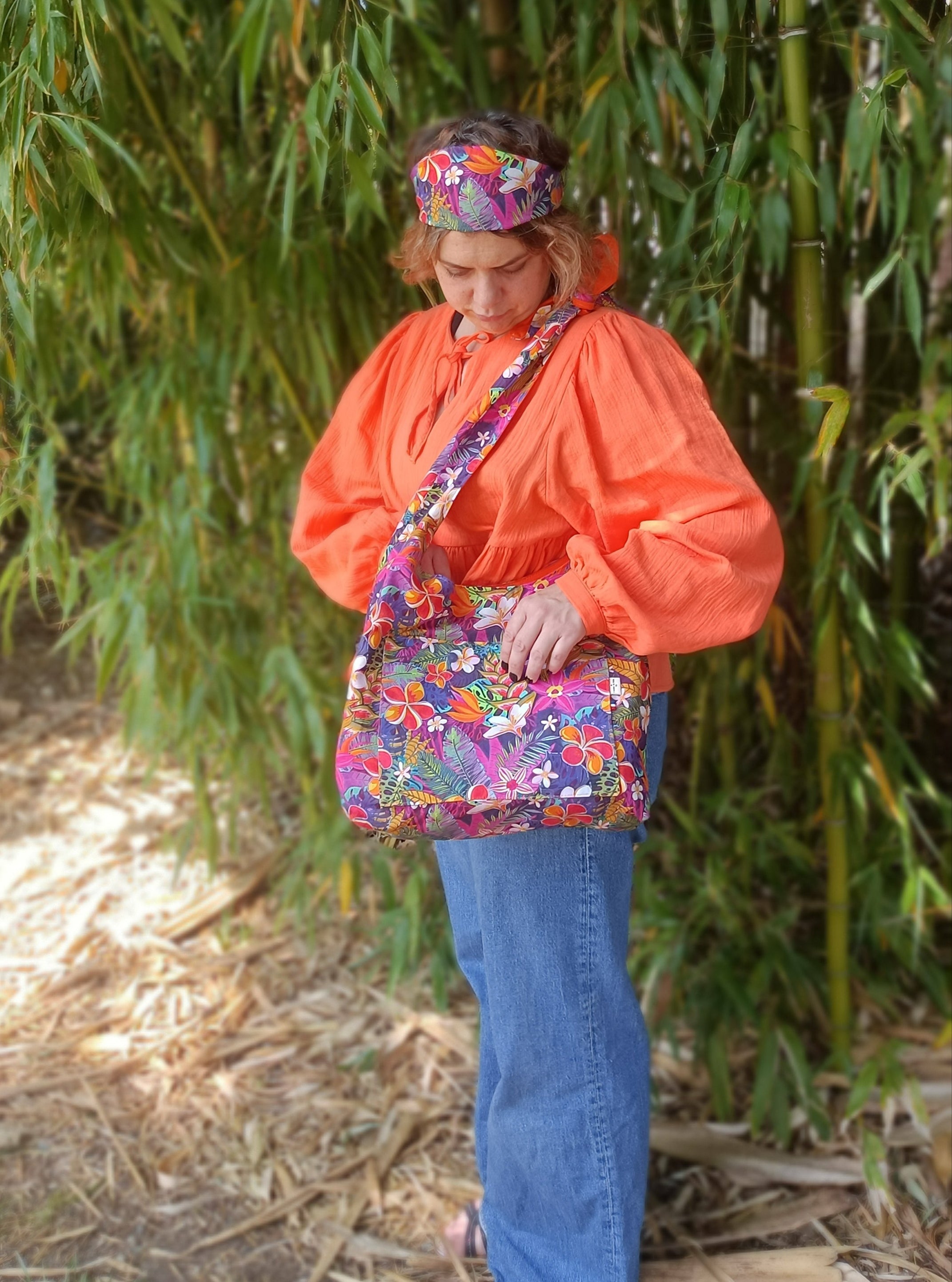 Sac bandoulière - BOHO - Tropicale