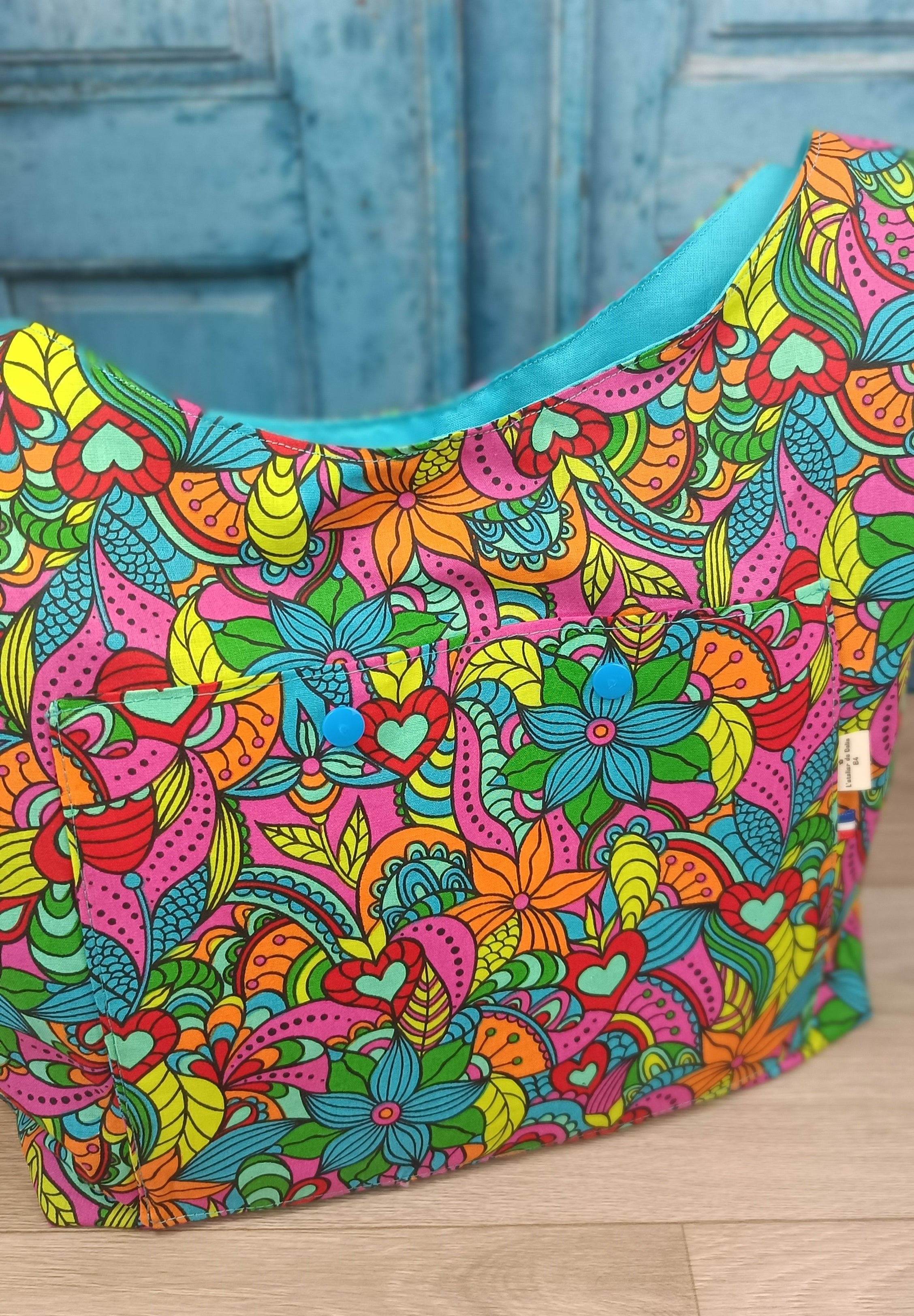 Sac bandoulière - BOHO - Orchidée