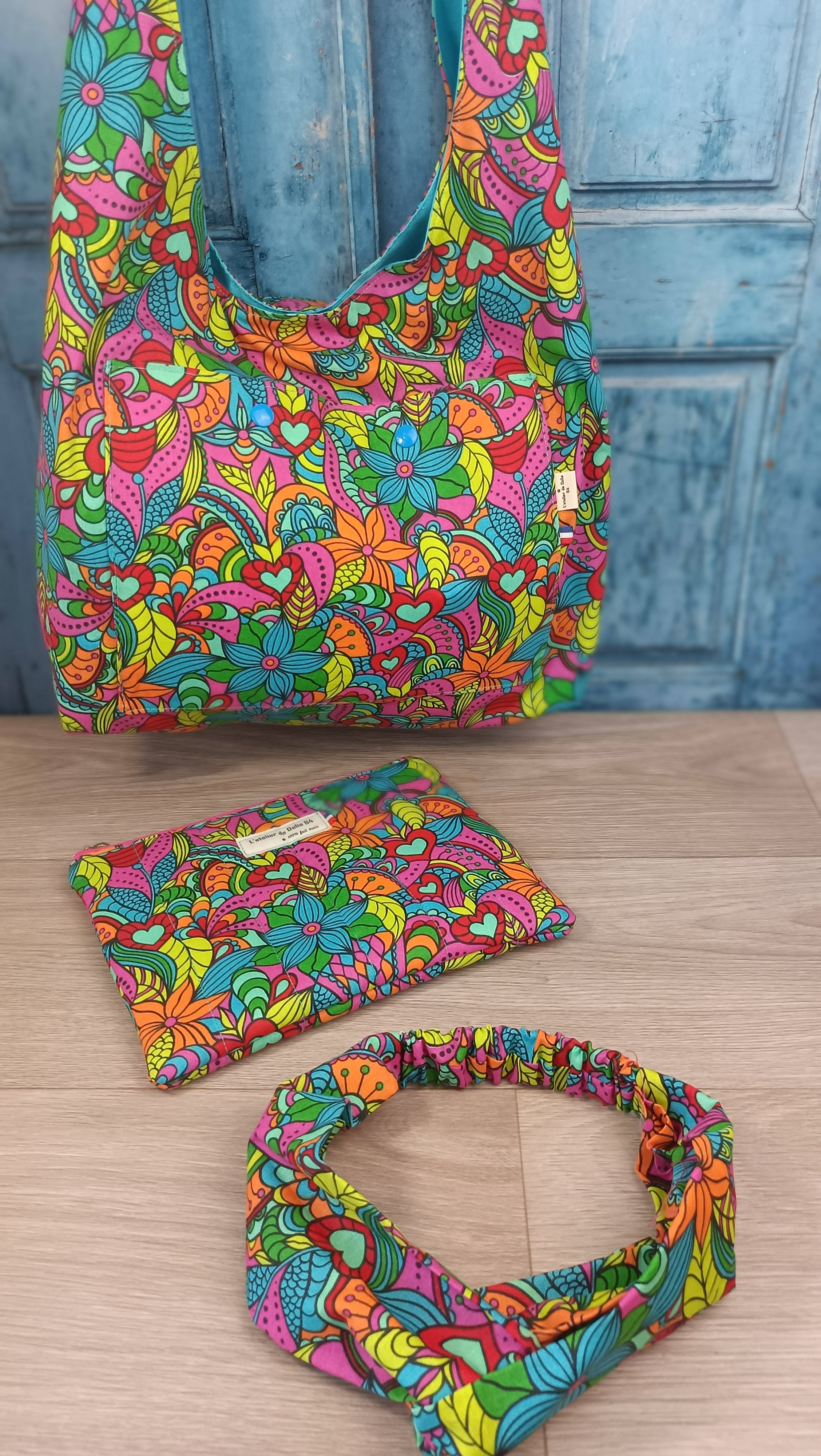 Sac bandoulière - BOHO - Orchidée