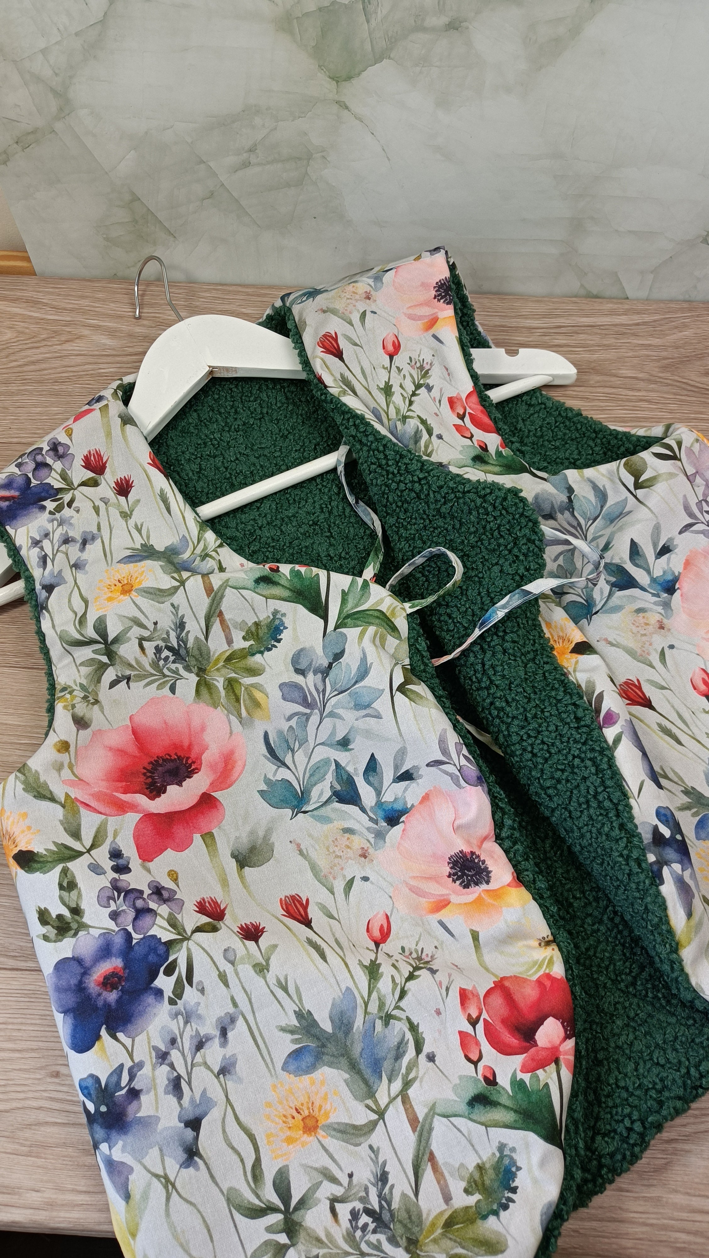 Gilet berger femme - Sherpa vert foncé - Coquelicot