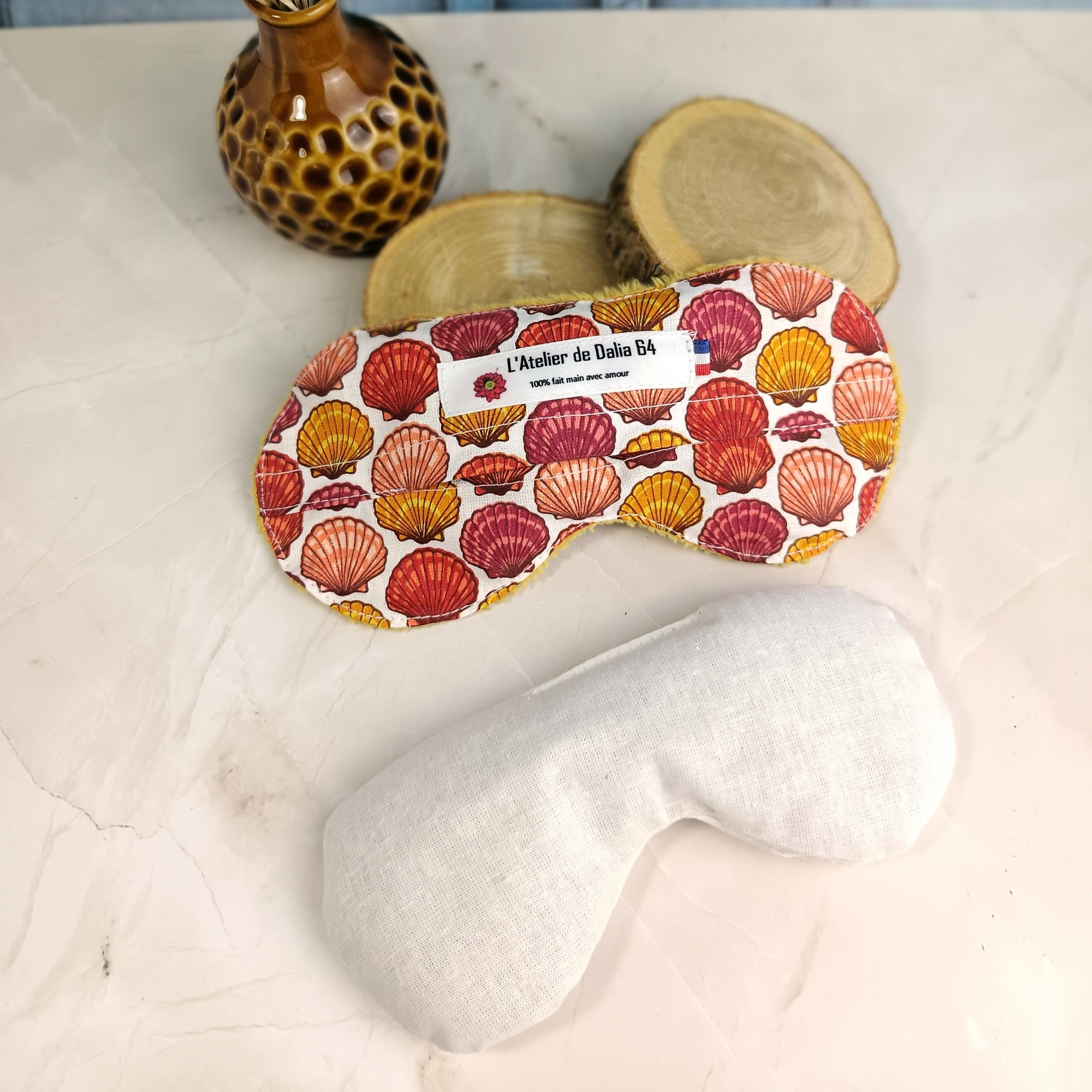 Masques relaxant pour les yeux coquillage