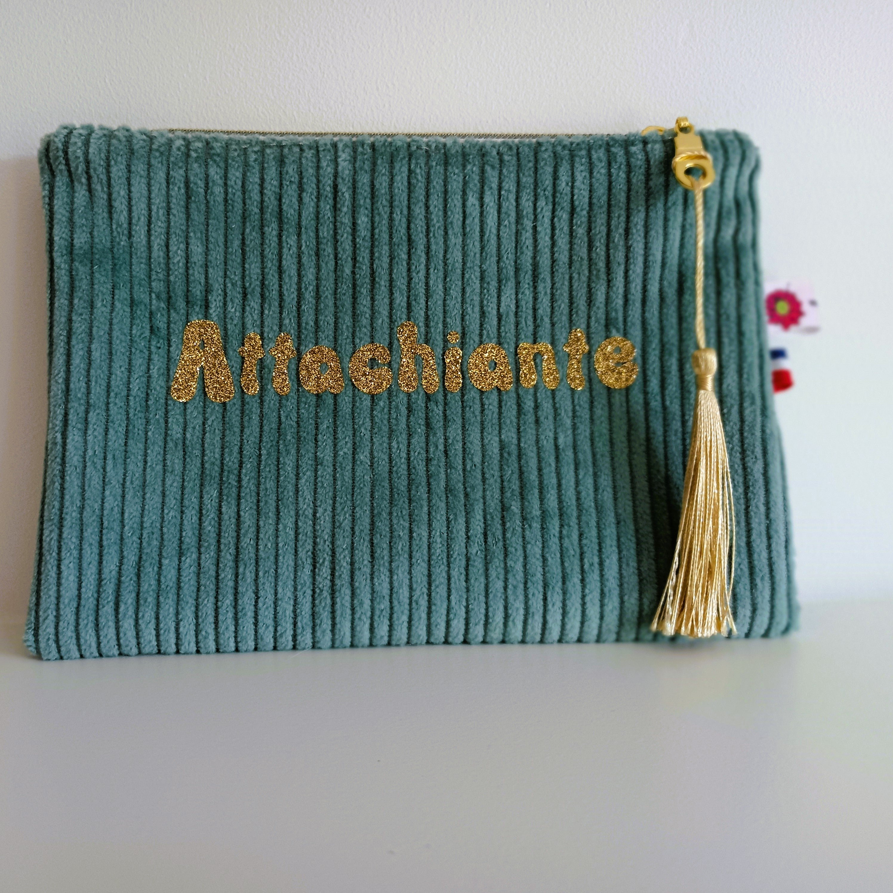 Pochettes velours zippées personnalisées disponibles