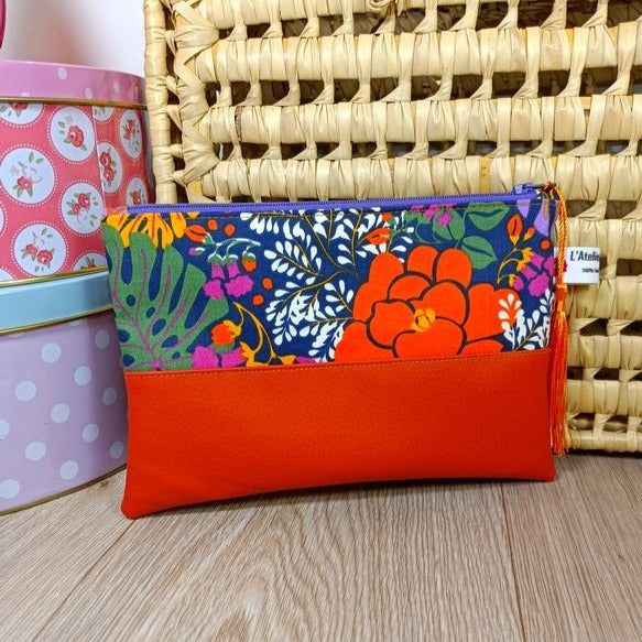 Pochettes zippées en simili et tissus disponibles