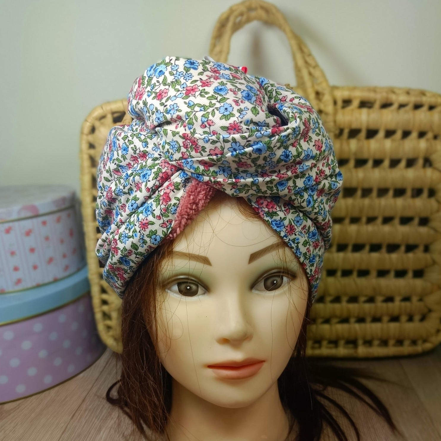 Serviette turban cheveux disponible