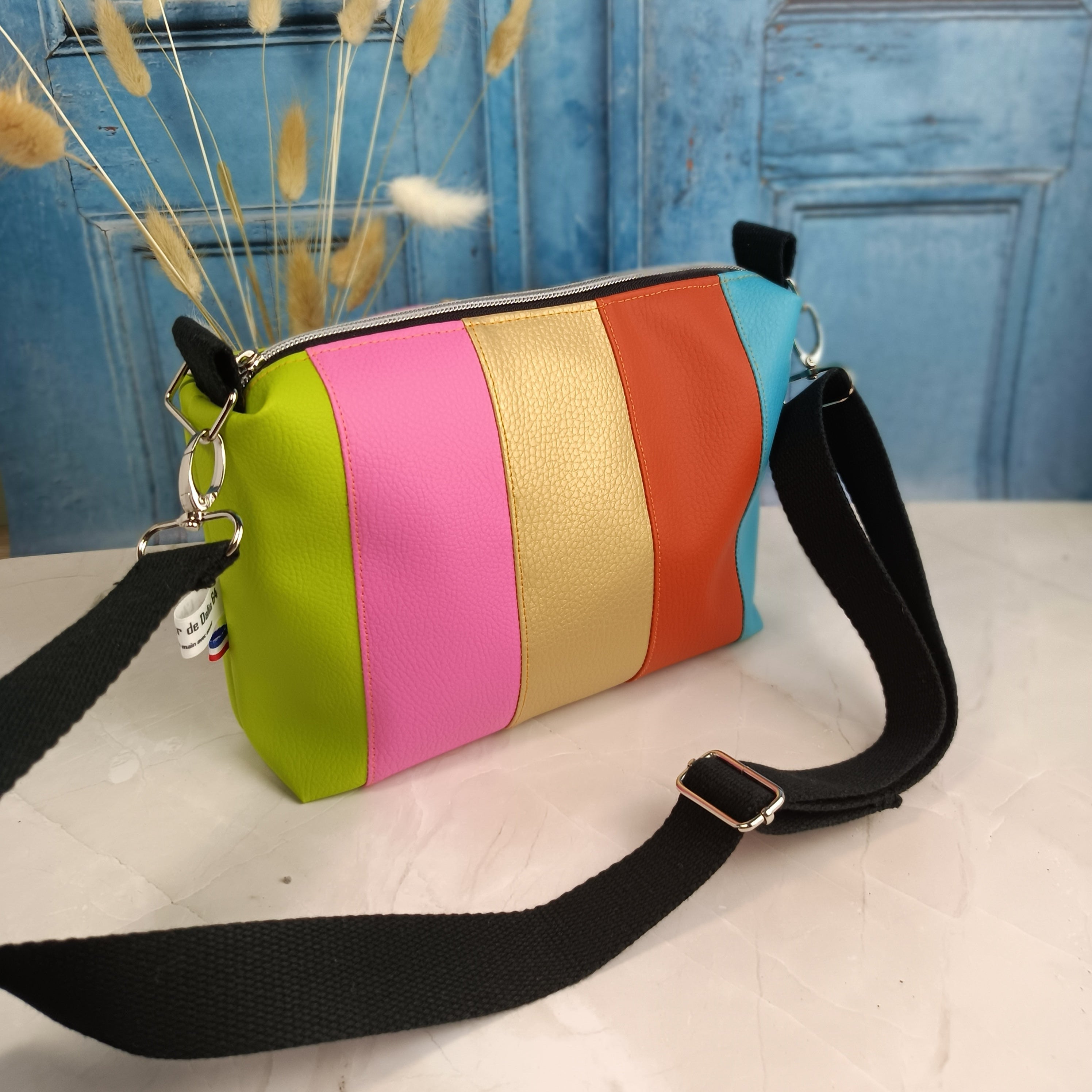 Sac à main bandoulière arc en ciel3