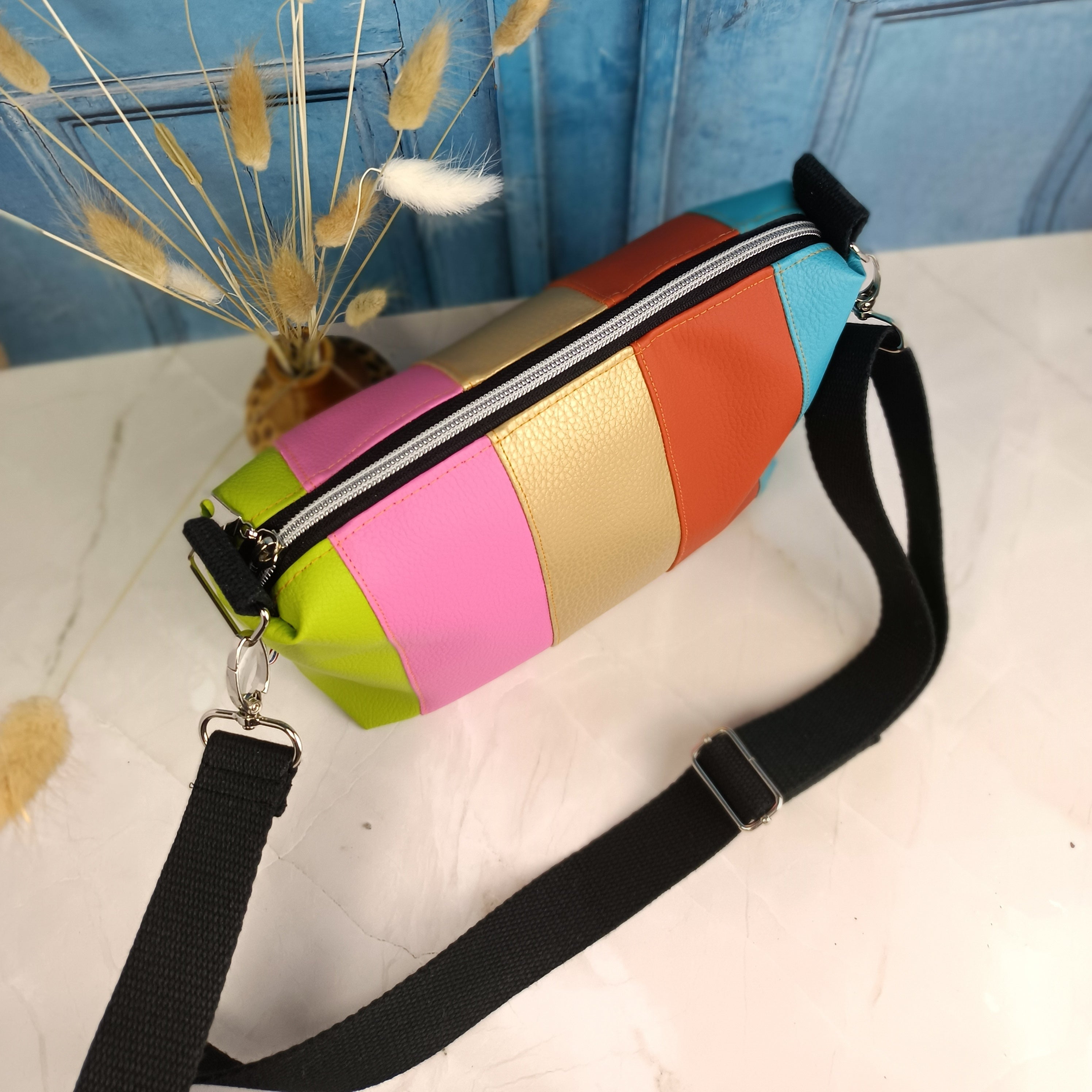 Sac à main bandoulière arc en ciel3