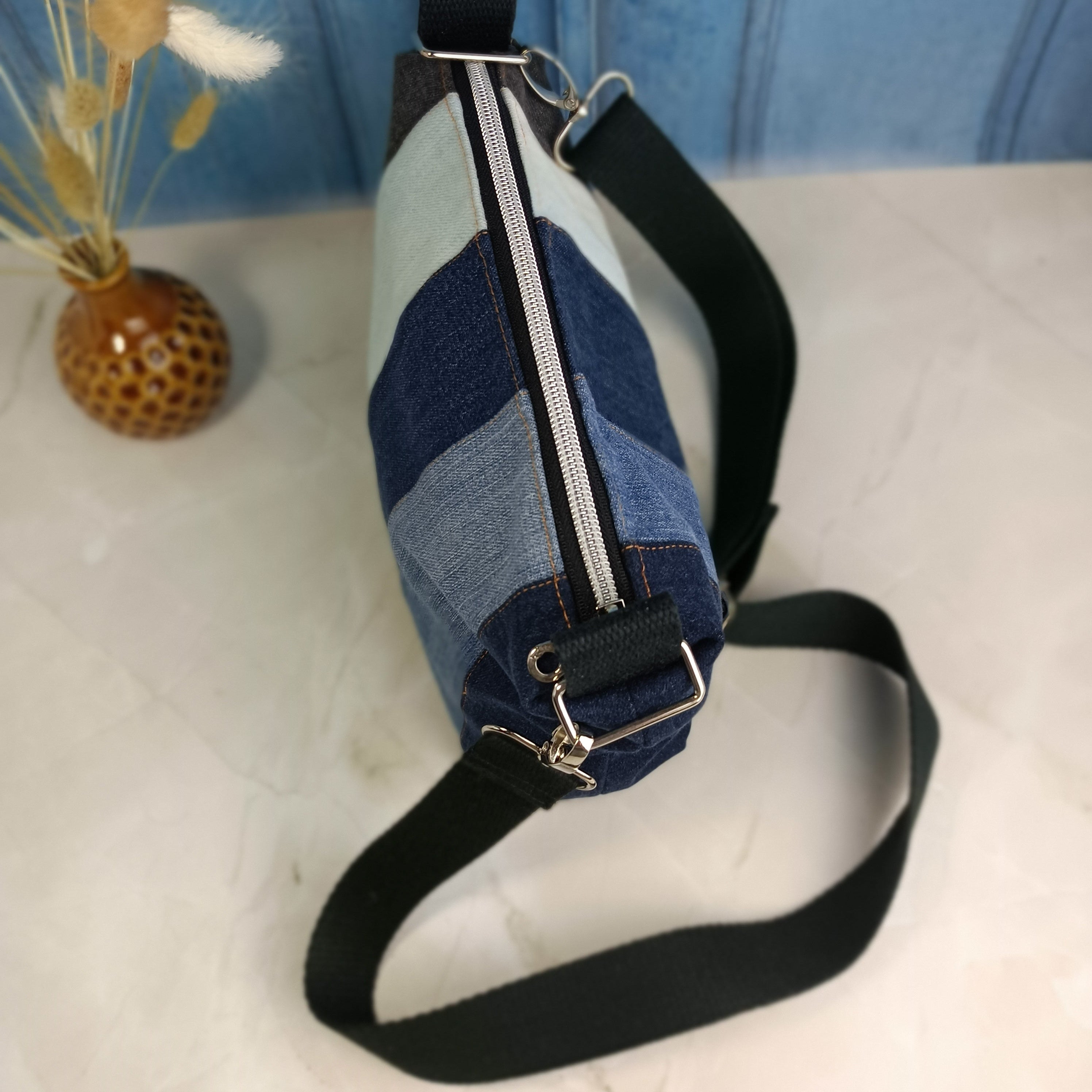Sac à main bandoulière en jeans