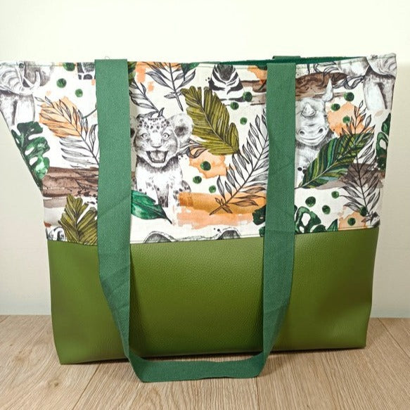 Tote bag cabas simili - Savane