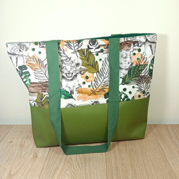 Tote bag cabas simili - Savane