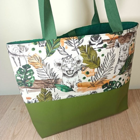 Tote bag cabas simili - Savane