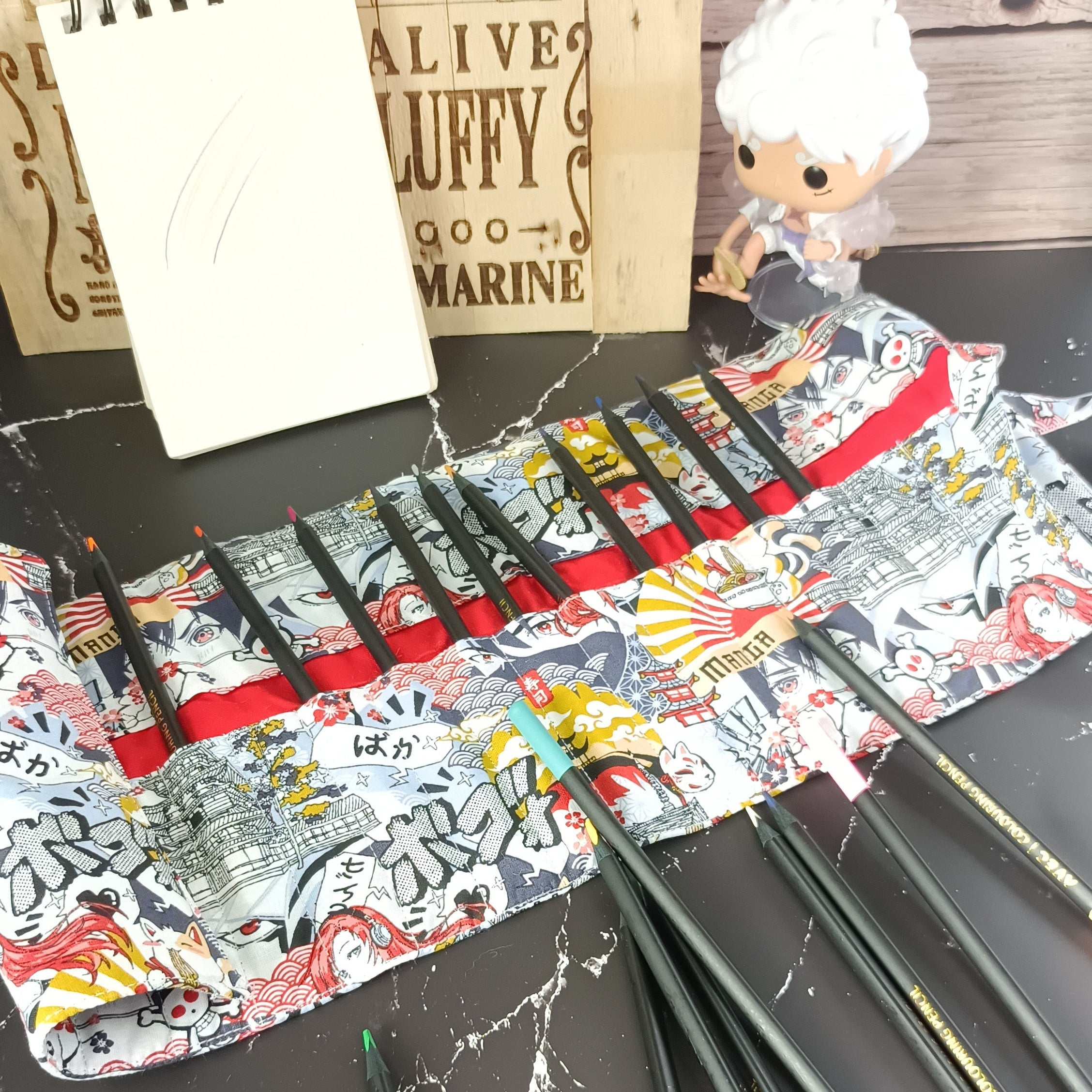 Trousse crayon ou feutres à rouler - Manga