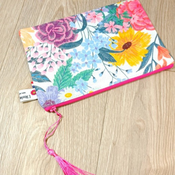 Tote bag grand modèle et sa pochette assorti - Florentine