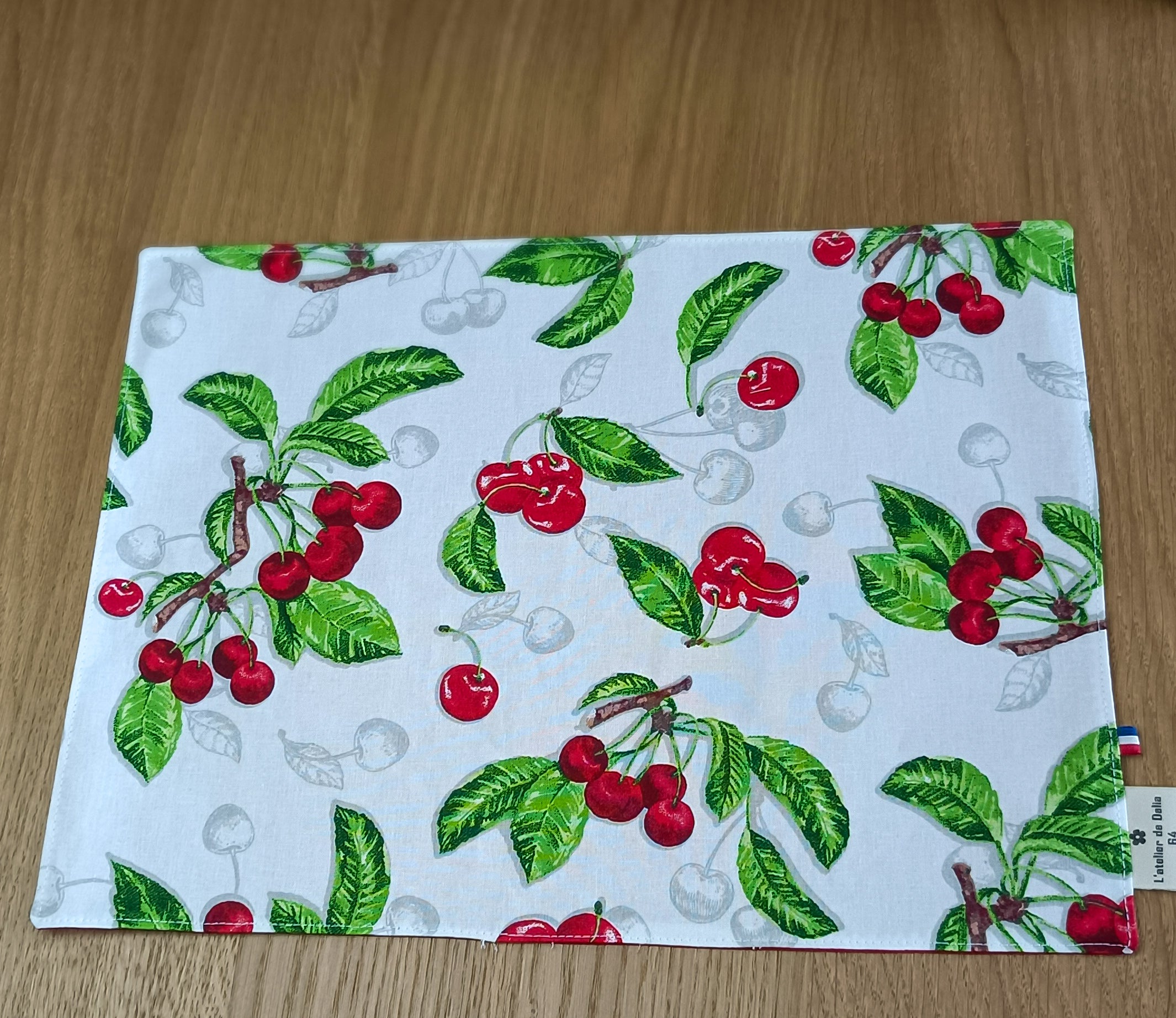 set de table lavable motif cerise